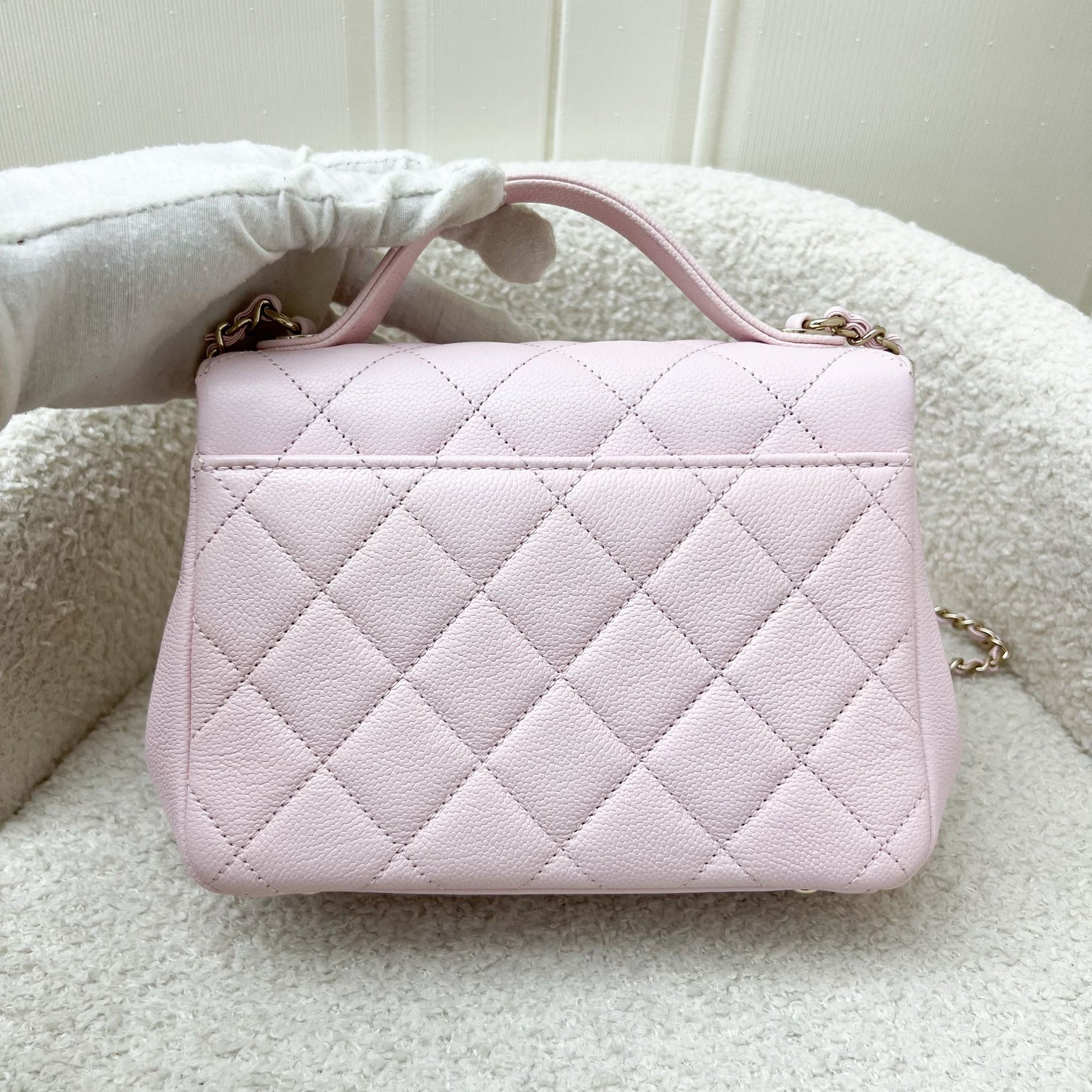 Chanel Small Business Affinity Flap In 22P Light Pink Caviar And Lghw Bag