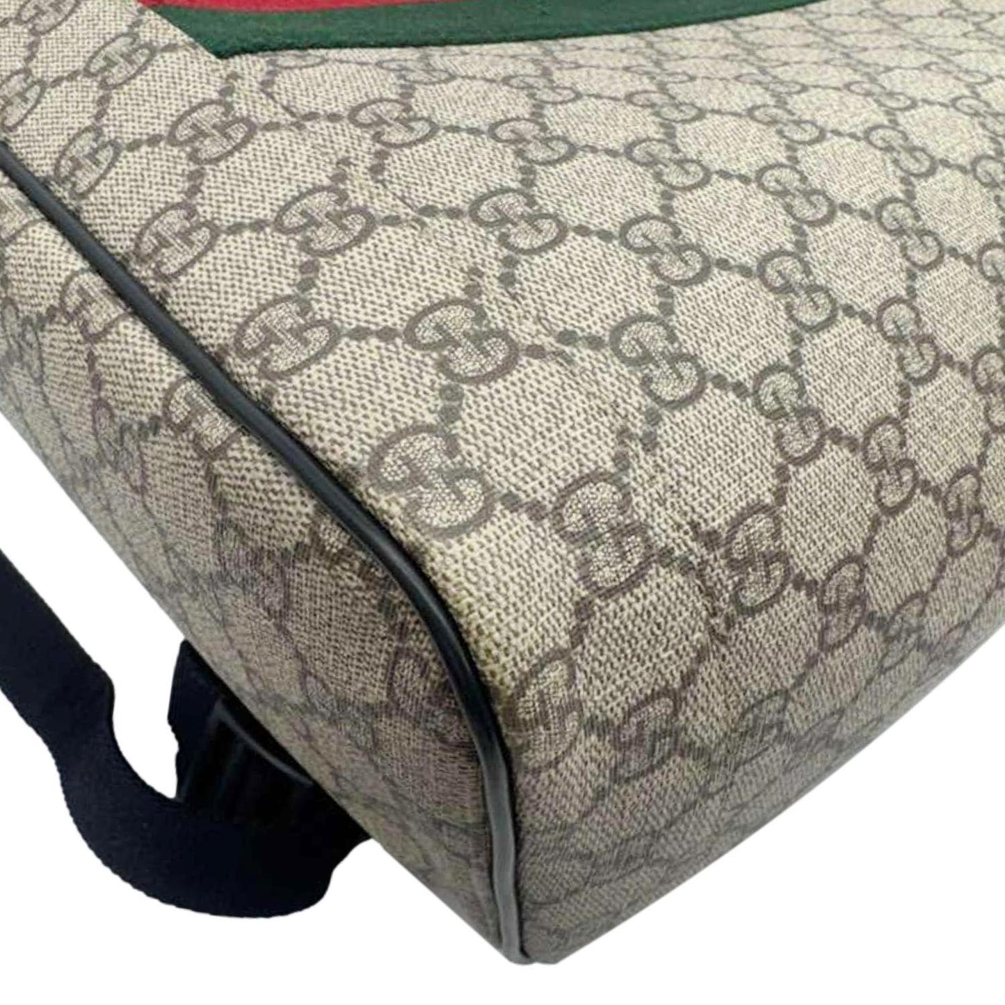 GUCCI Web GG Supreme Canvas Backpack Beige 443805