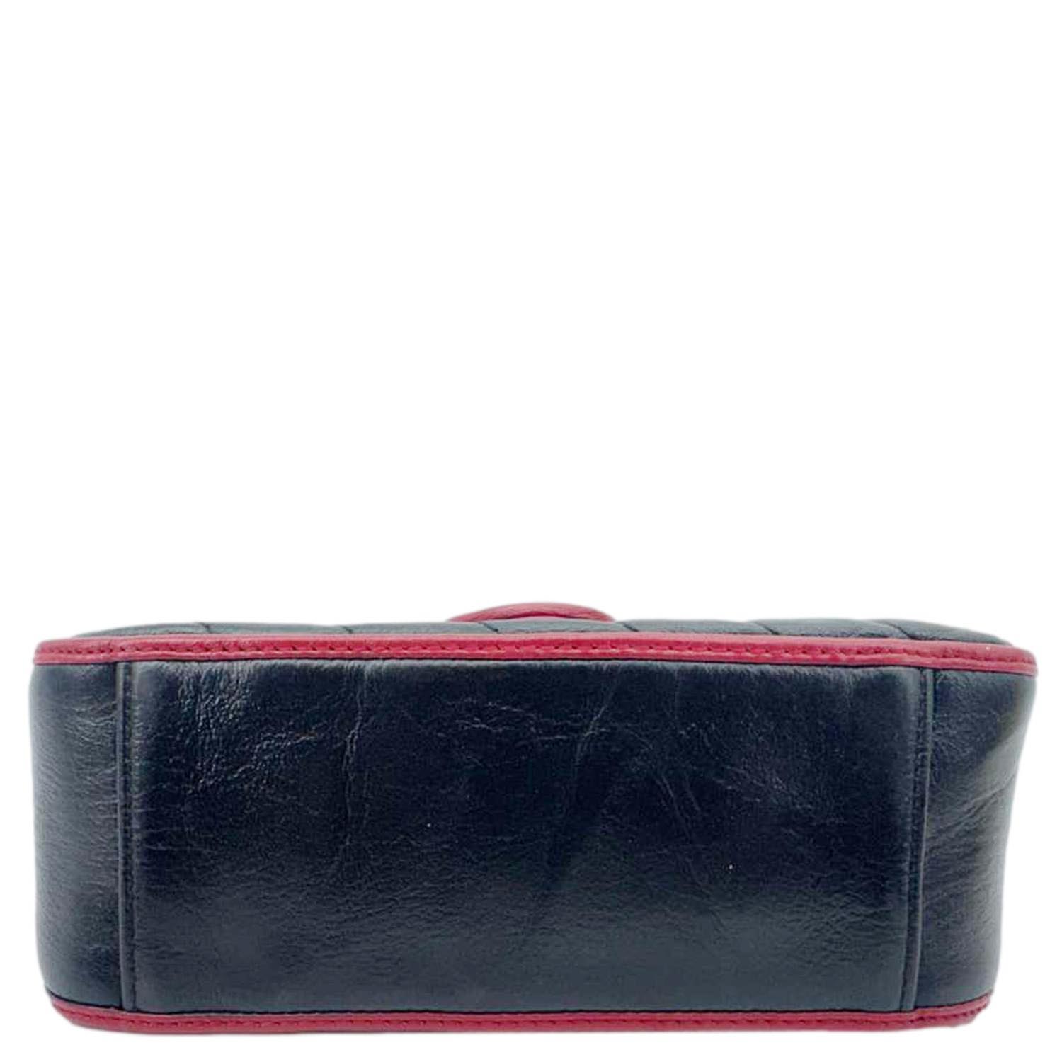 GUCCI GG Marmont Mini Top Handle Crossbody Bag Black 583571