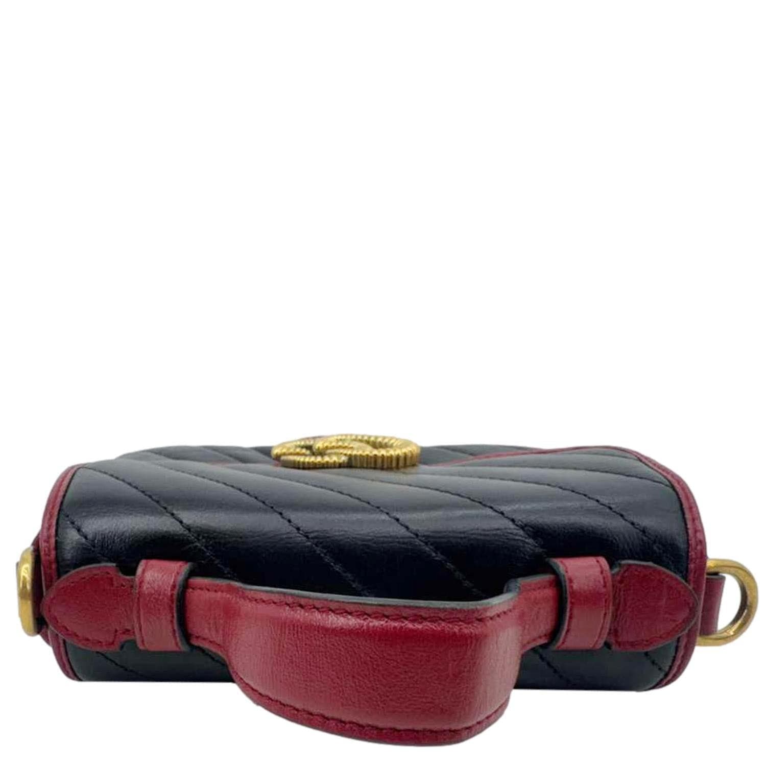 GUCCI GG Marmont Mini Top Handle Crossbody Bag Black 583571