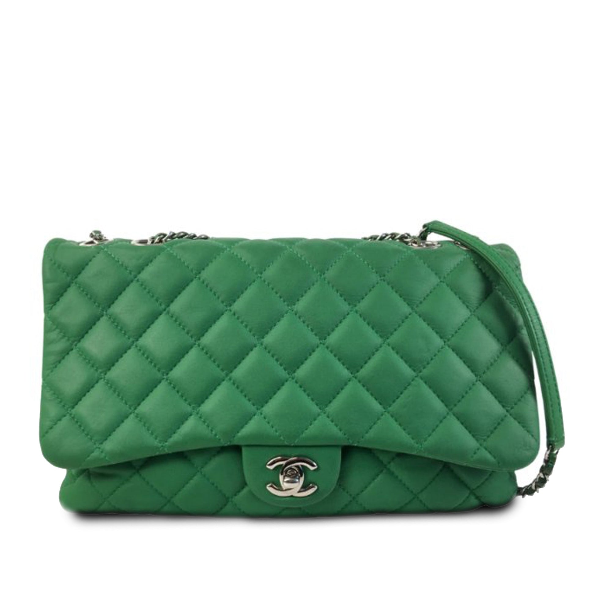 CHANEL Jumbo Classic Lambskin 3 Compartment Flap Shoulder Bag