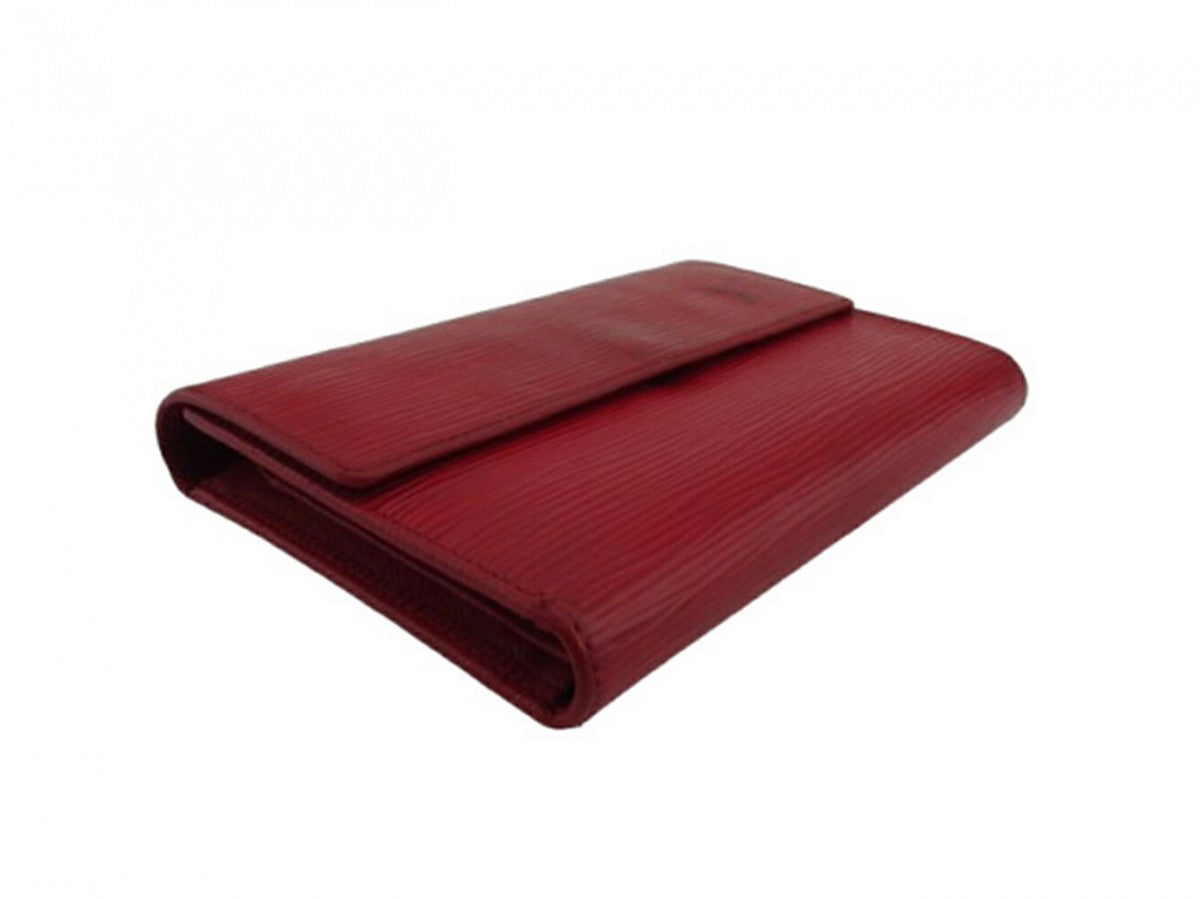 Louis Vuitton Long Purse M61217 Porte Tresor Red Wallet Case