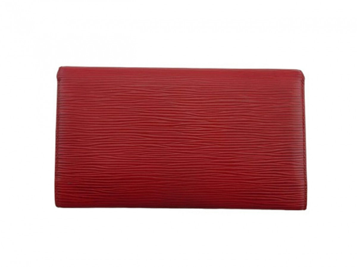 Louis Vuitton Bifold M63717 Porte TresorEtui Papie Red Wallet Case