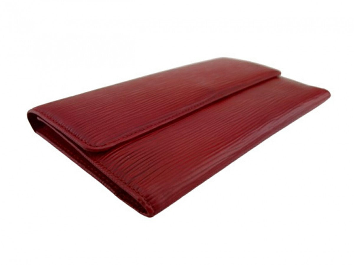Louis Vuitton Bifold M63717 Porte TresorEtui Papie Red Wallet Case