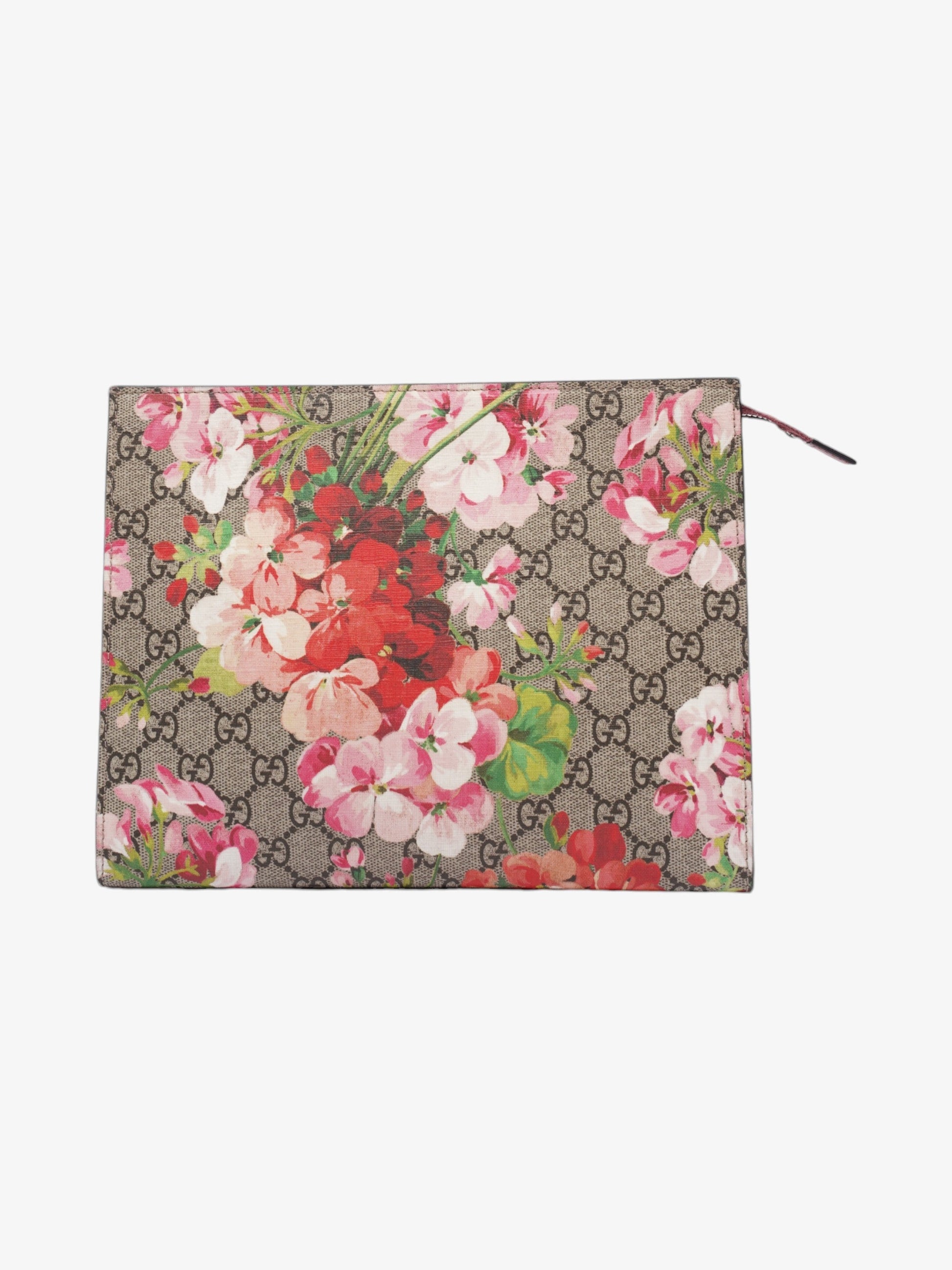 Gucci Cosmetic Case Supreme Bloom Antique Rose Coated Canvas Large Travel Bag
