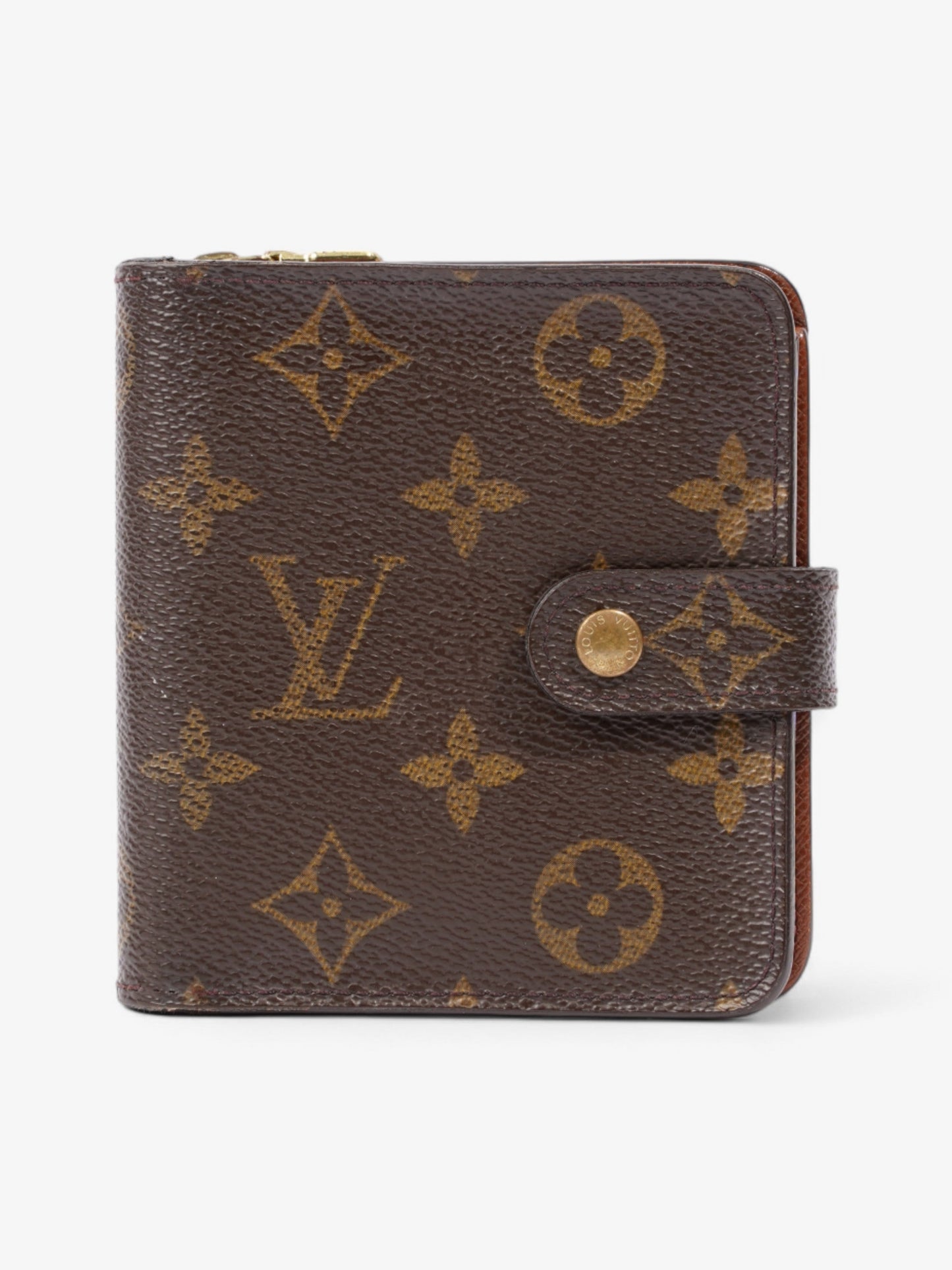 Louis Vuitton Compact Coated Monogram Canvas Coated Canvas Wallet Case Canvas 3