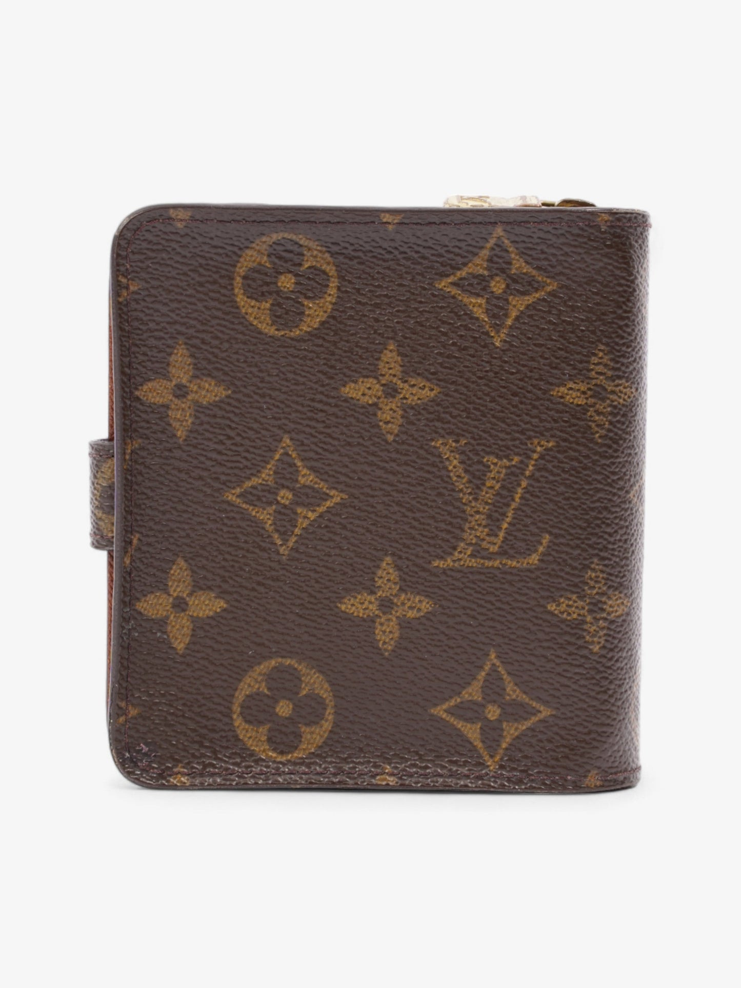 Louis Vuitton Compact Coated Monogram Canvas Coated Canvas Wallet Case Canvas 3