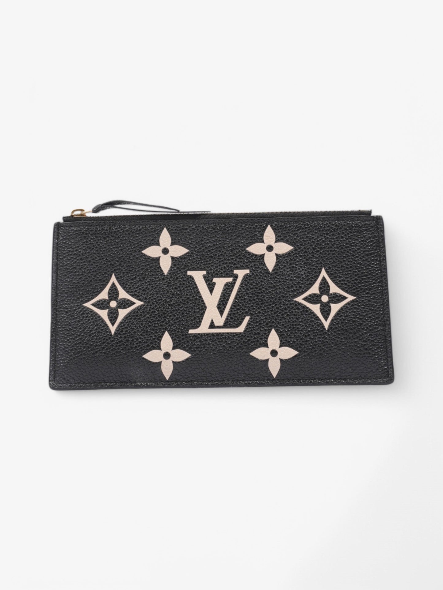 Louis Vuitton Pochette Fèlicie Leather Black Beige Clutch Bag