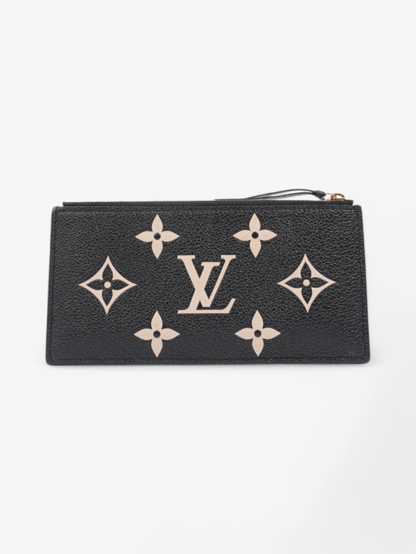 Louis Vuitton Pochette Fèlicie Leather Black Beige Clutch Bag