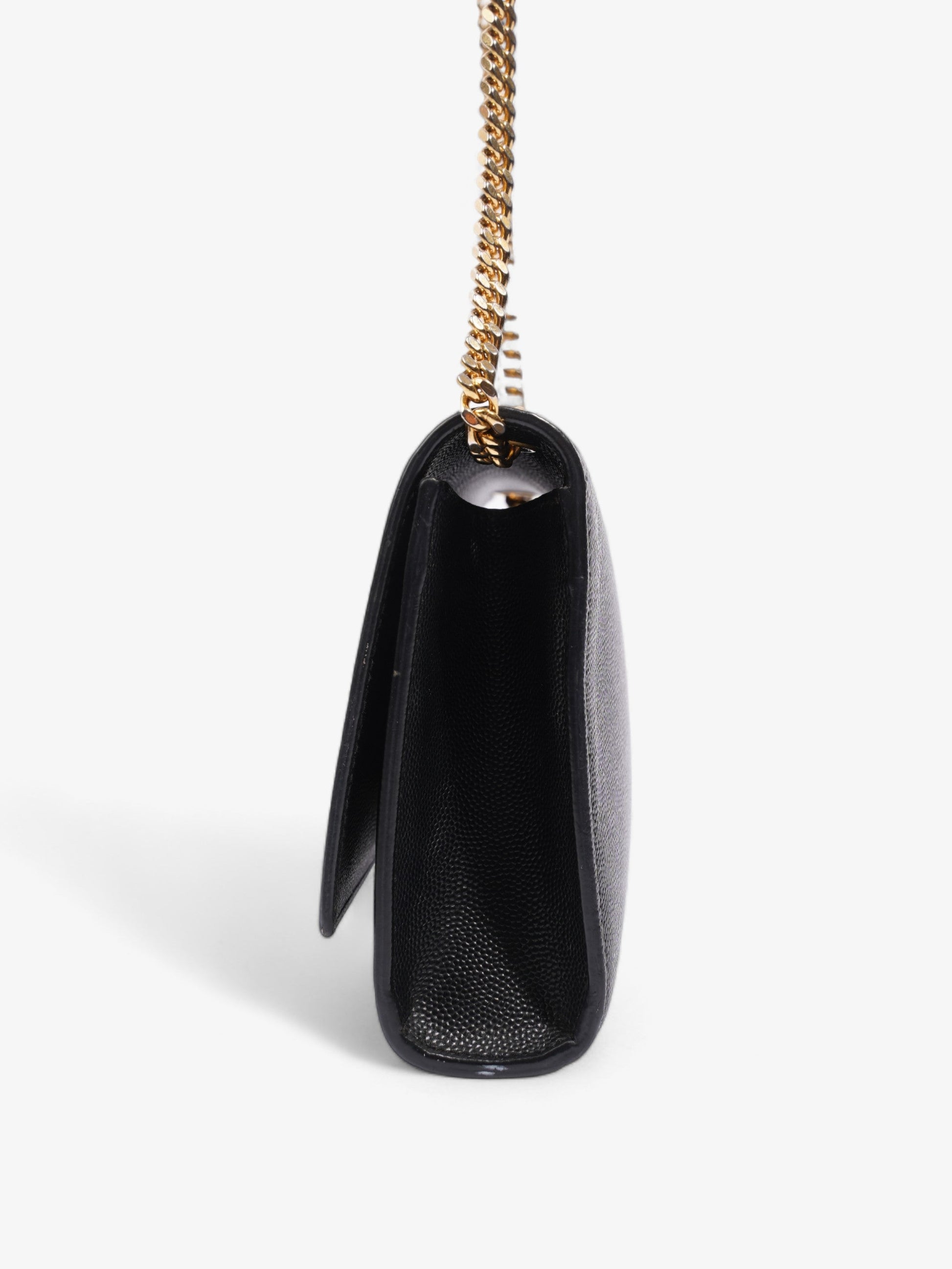 YSL Saint Laurent Kate Shoulder Bag Leather Black Small