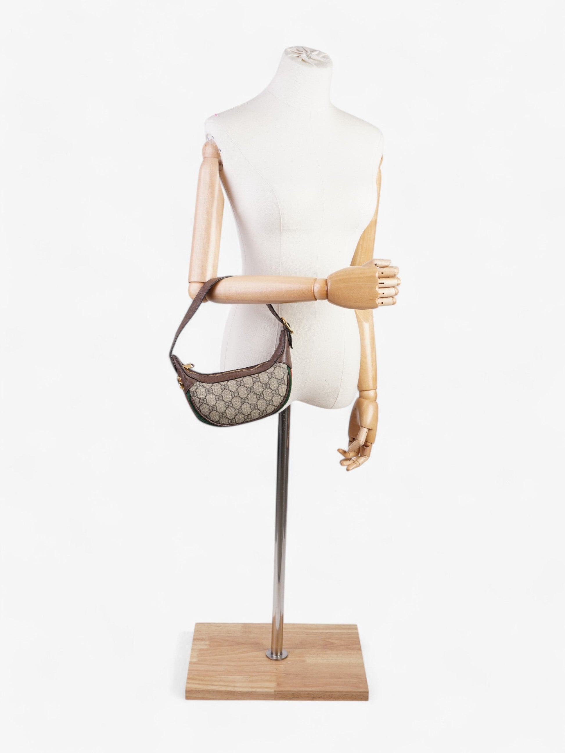 Gucci Ophidia Supreme Mini Shoulder Bag Canvas Brown