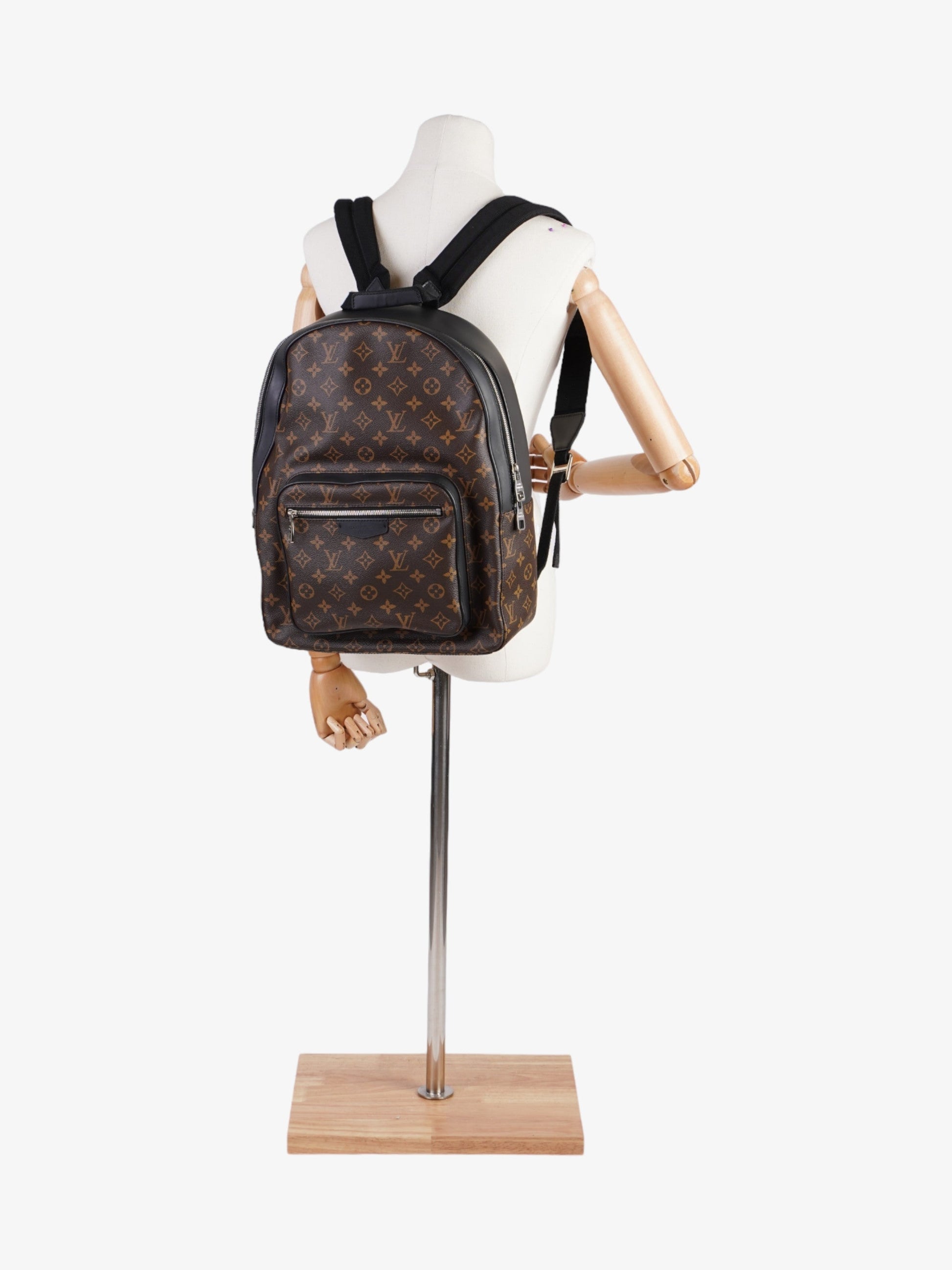 Louis Vuitton Josh Rucksack Coated Monogram Canvas Coated Canvas Black Apparel