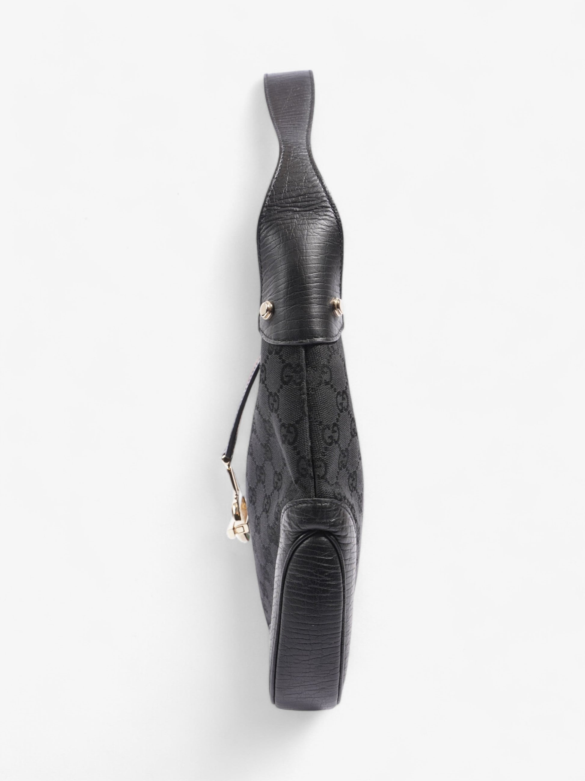 Gucci Jackie Shoulder Bag Canvas Black Black Canvas