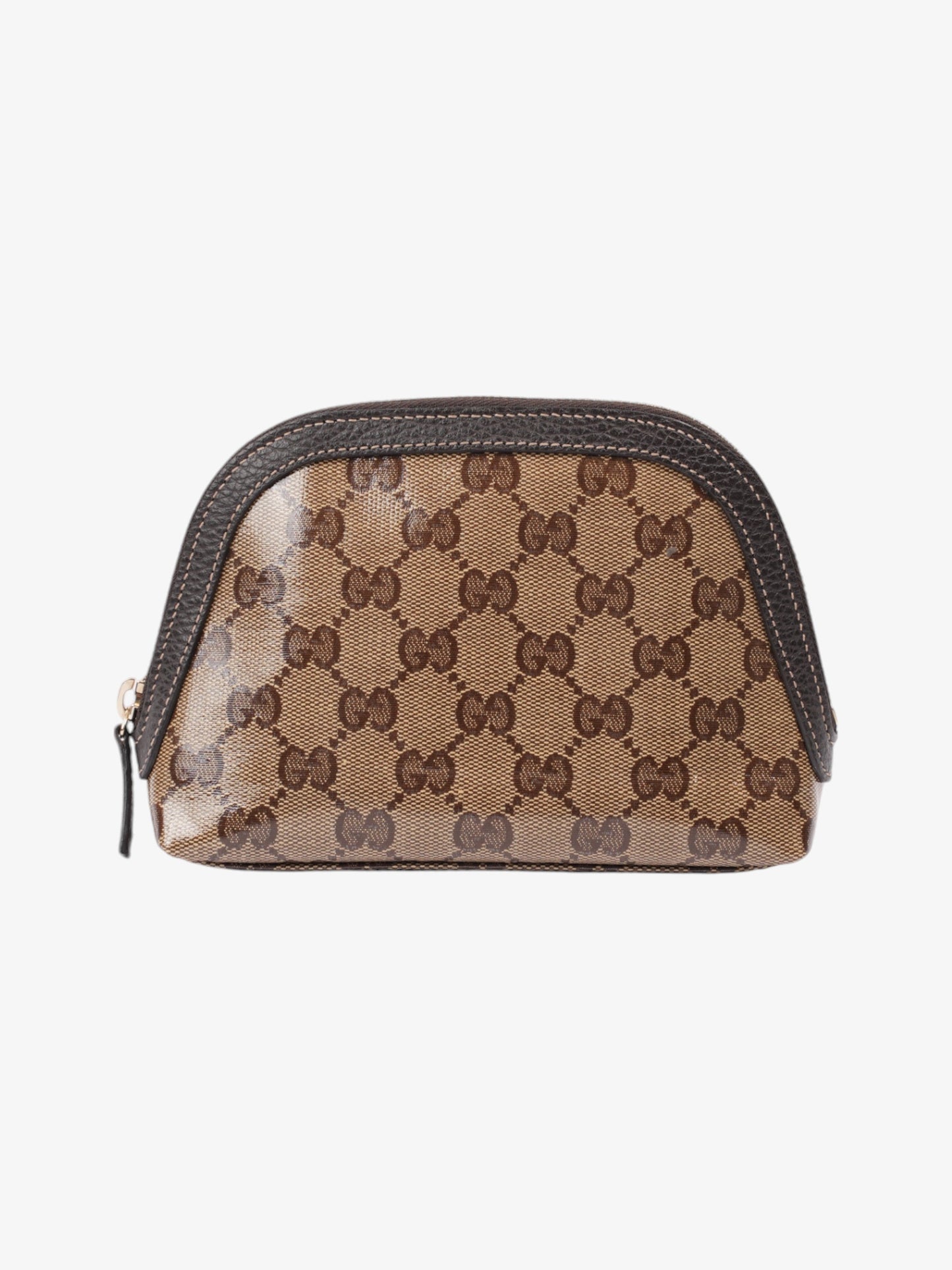 Gucci Cosmetic Bag Supreme Canvas Brown Travel Bag