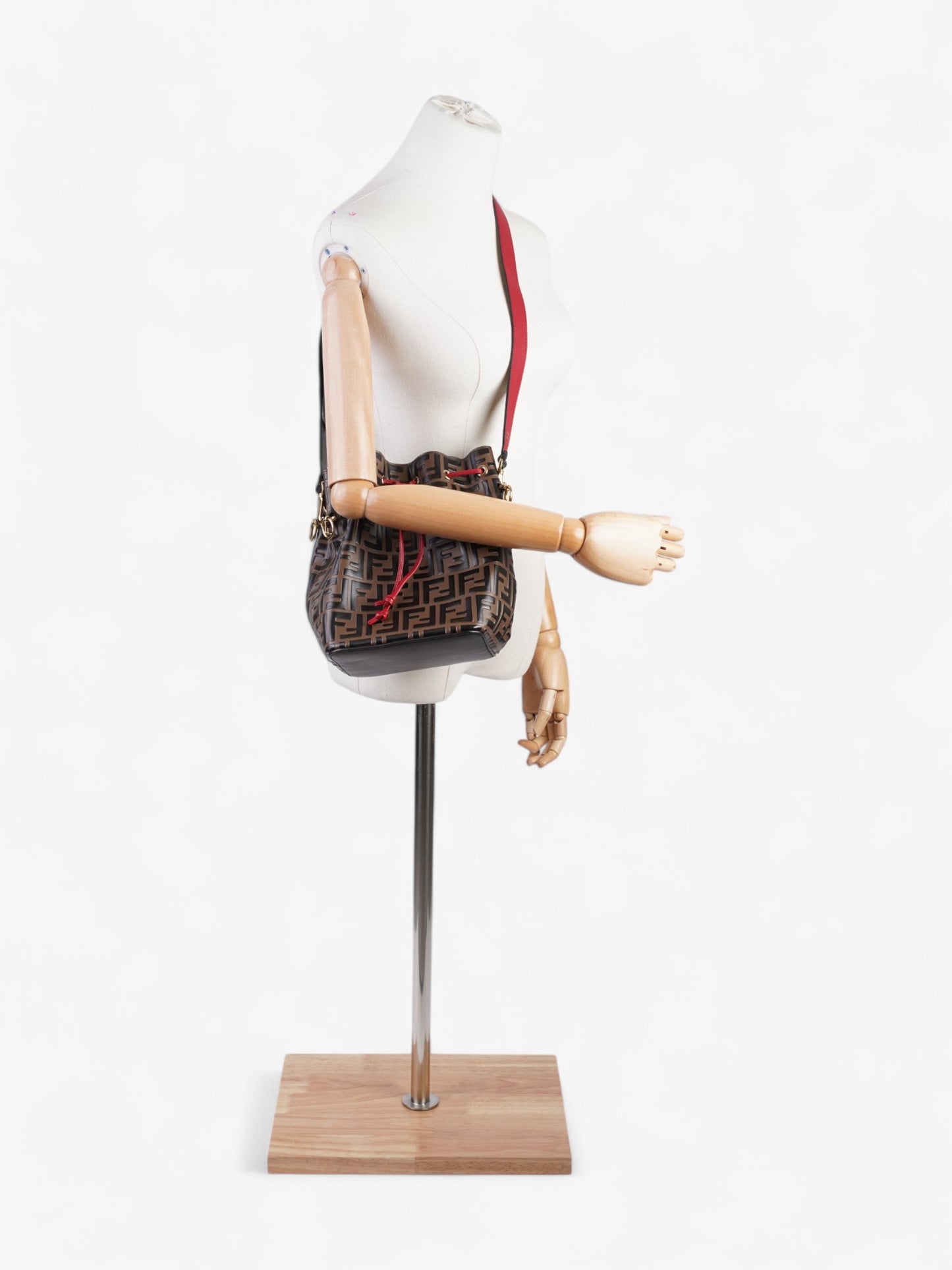 Fendi Fendi Bucket Bag Brown Black Leather