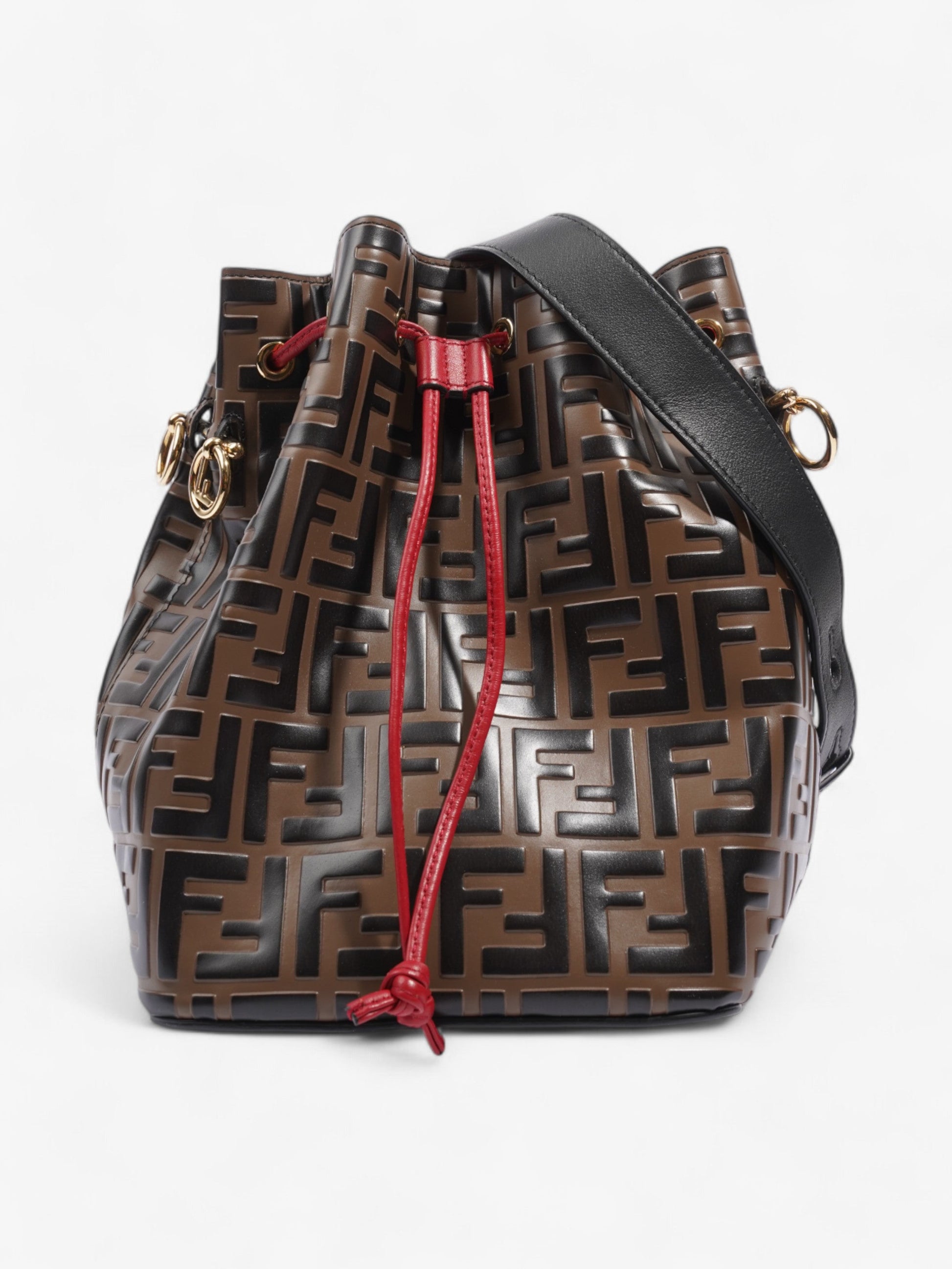 Fendi Fendi Bucket Bag Brown Black Leather