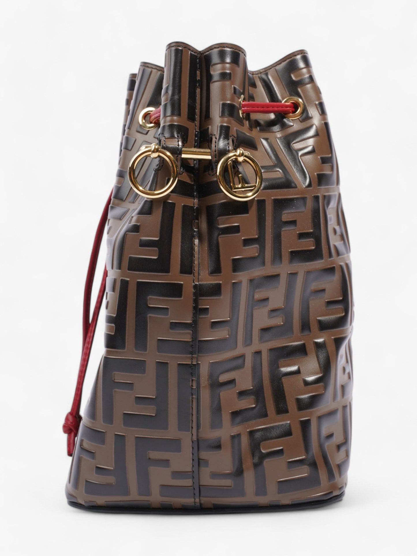 Fendi Fendi Bucket Bag Brown Black Leather