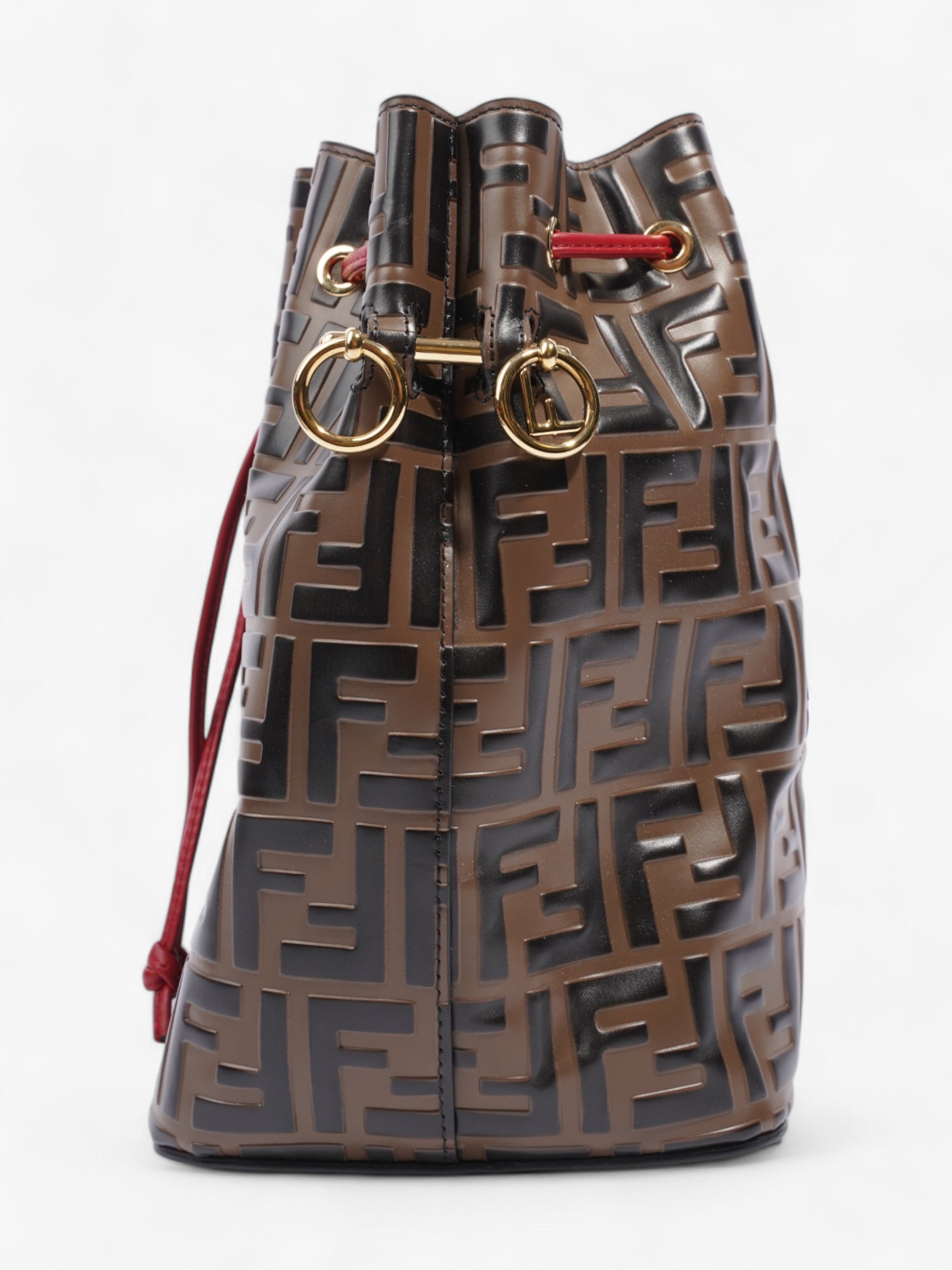 Fendi Fendi Bucket Bag Brown Black Leather