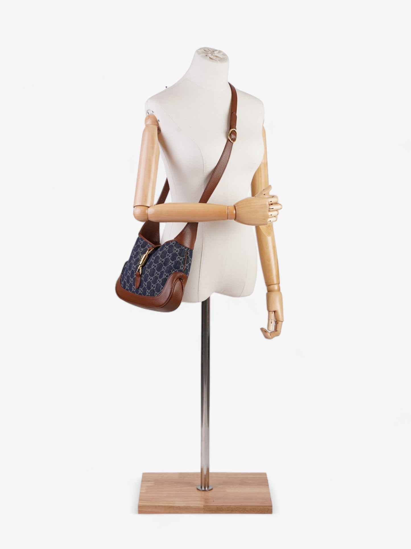 Gucci Jackie Supreme Small Shoulder Bag Leather Denim
