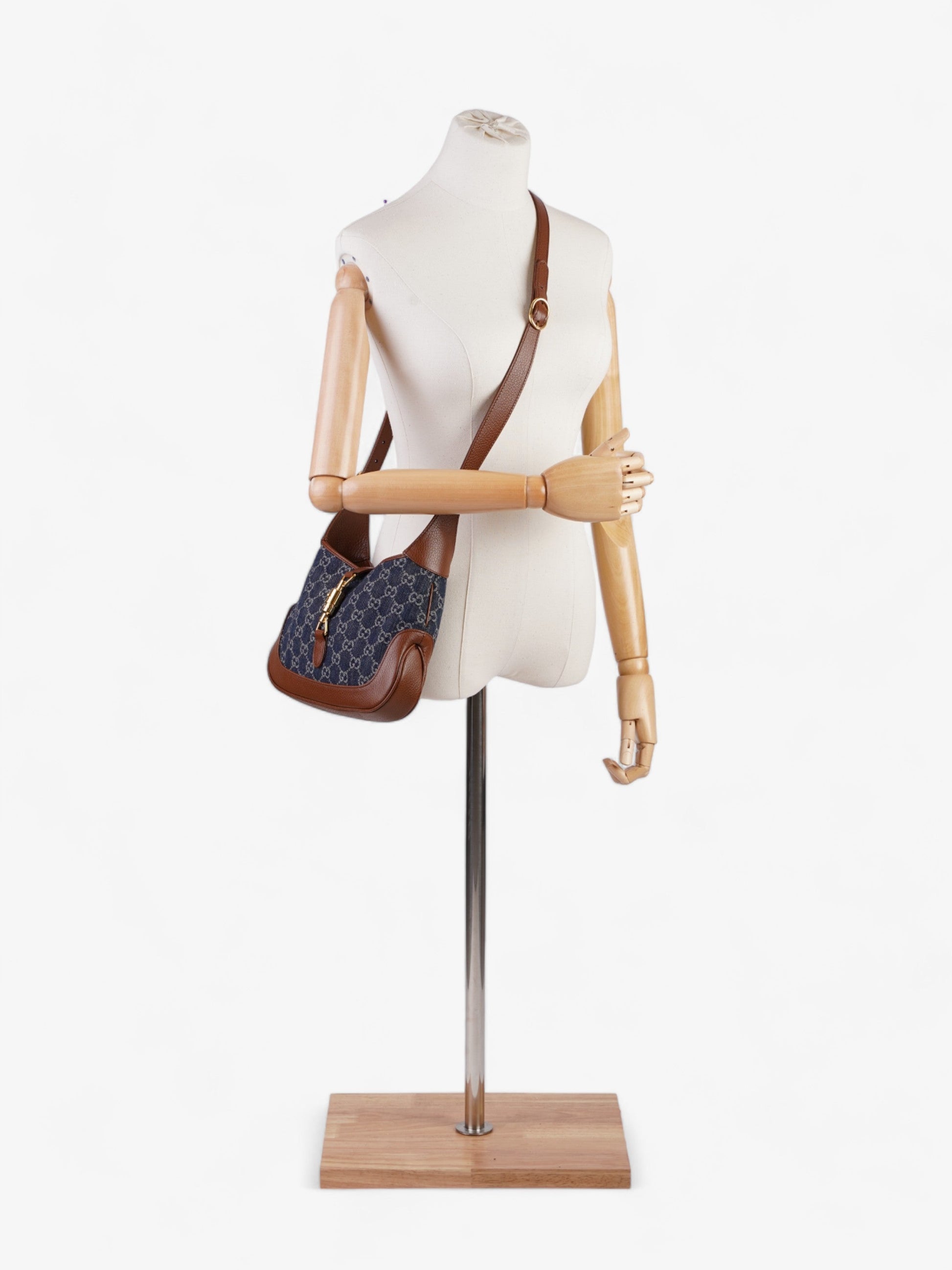 Gucci Jackie Supreme Small Shoulder Bag Leather Denim