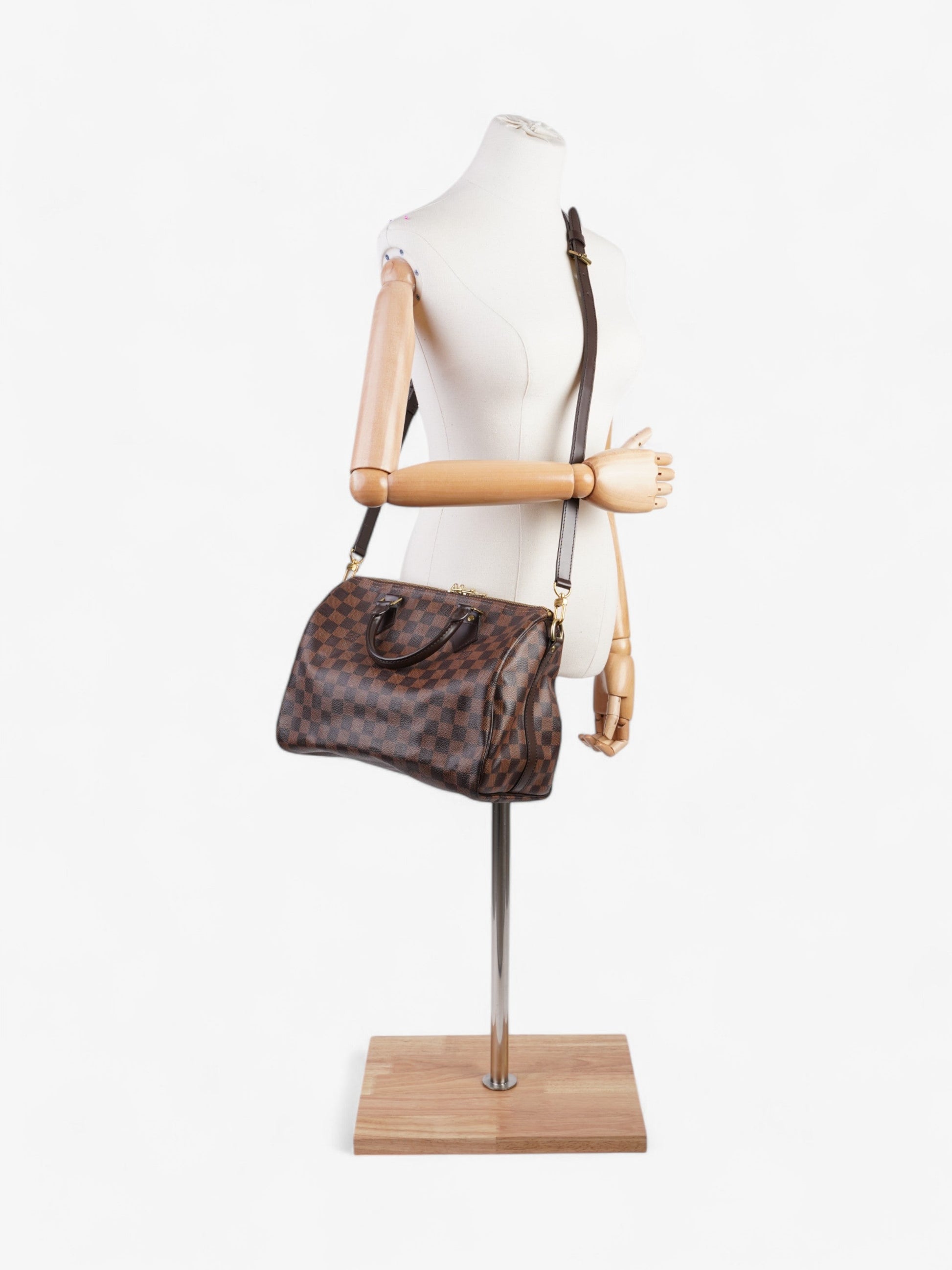 Louis Vuitton Speedy Bandoulière Ebene Coated 30 Canvas Coated Canvas Damier Apparel