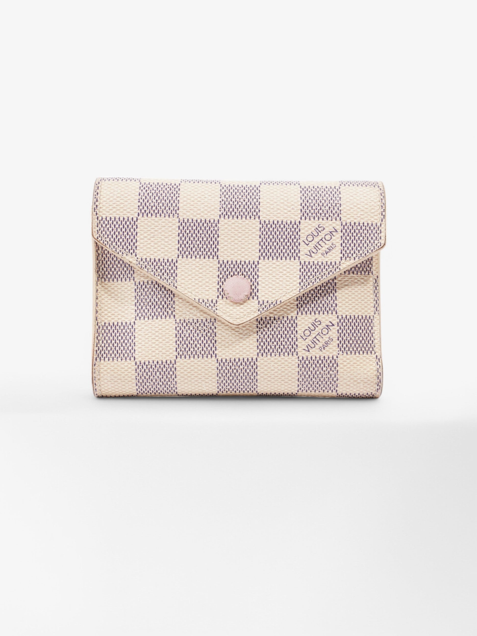 Louis Vuitton Victorine Azur Coated Canvas Damier Wallet Case