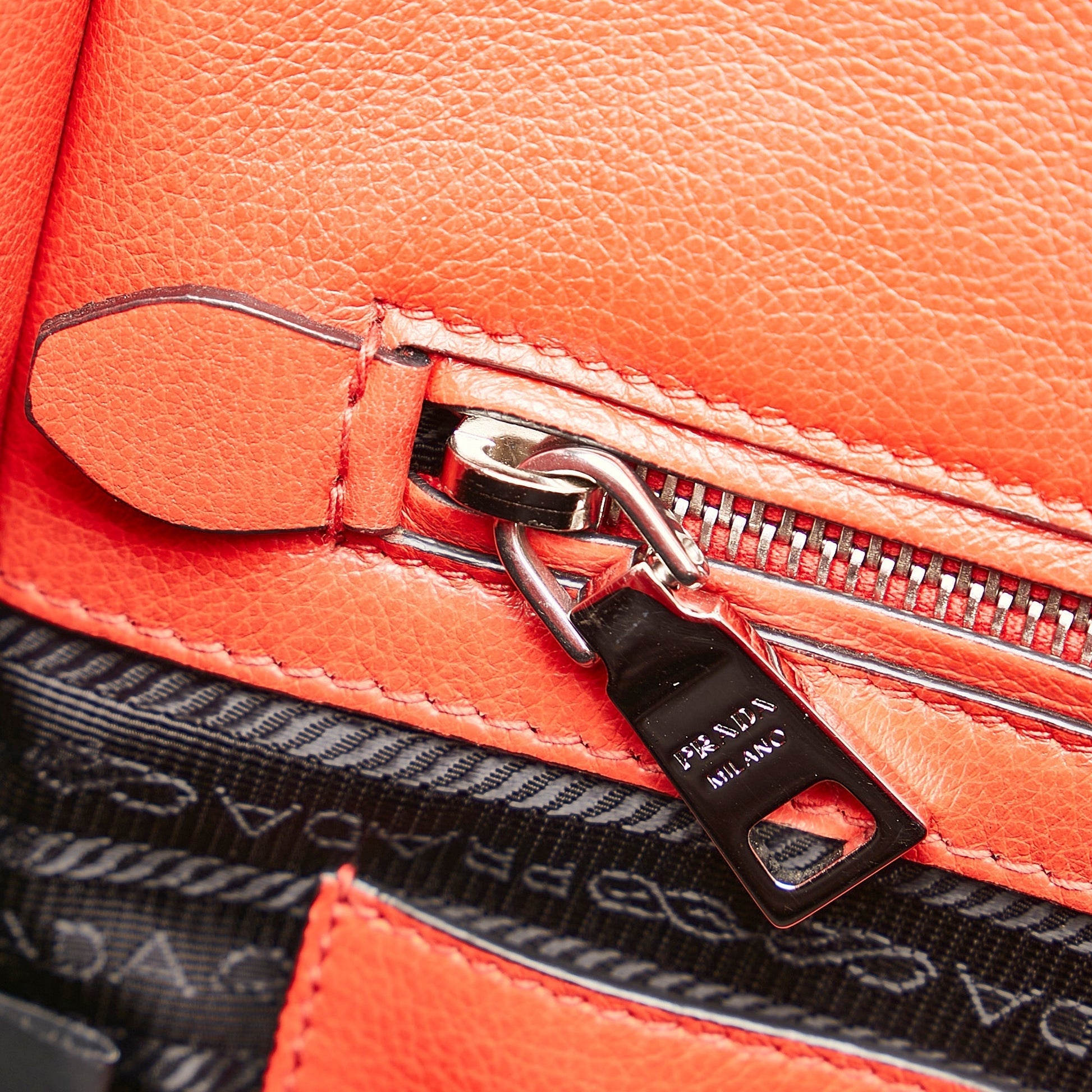 Prada Twin Pocket Satchel Leather Satchel Bag