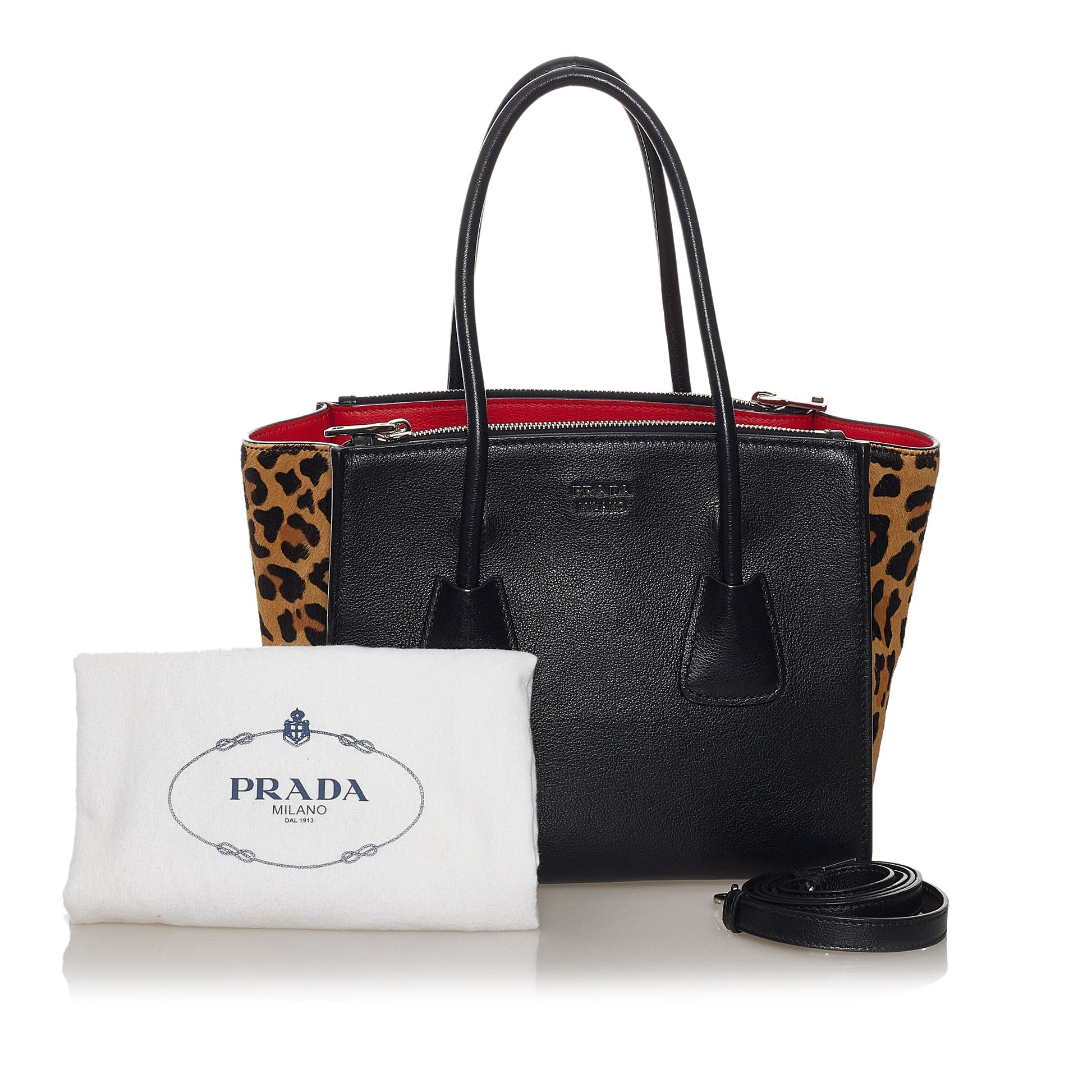 Prada Twin Pocket Satchel Leather Satchel Bag