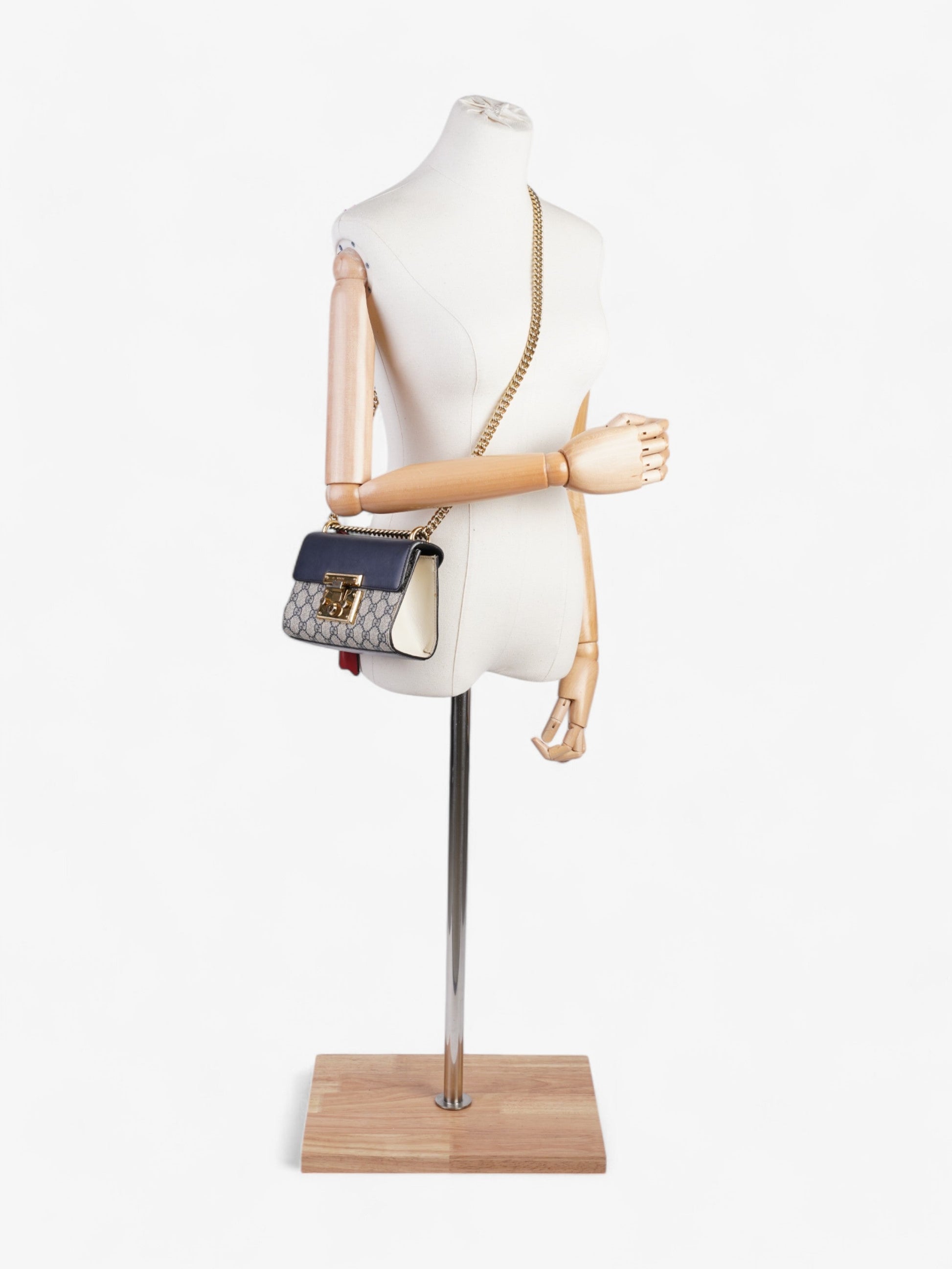 Gucci Padlock Supreme Navy Shoulder Bag Canvas Blue
