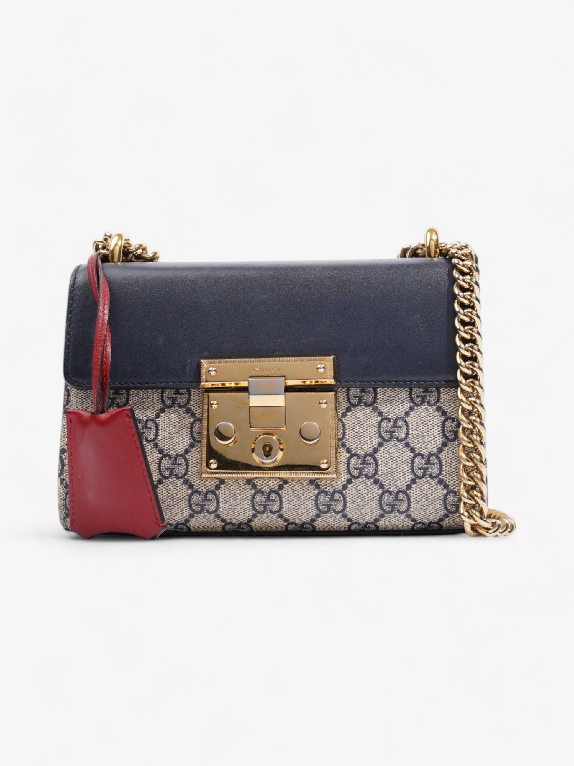 Gucci Padlock Supreme Navy Shoulder Bag Canvas Blue