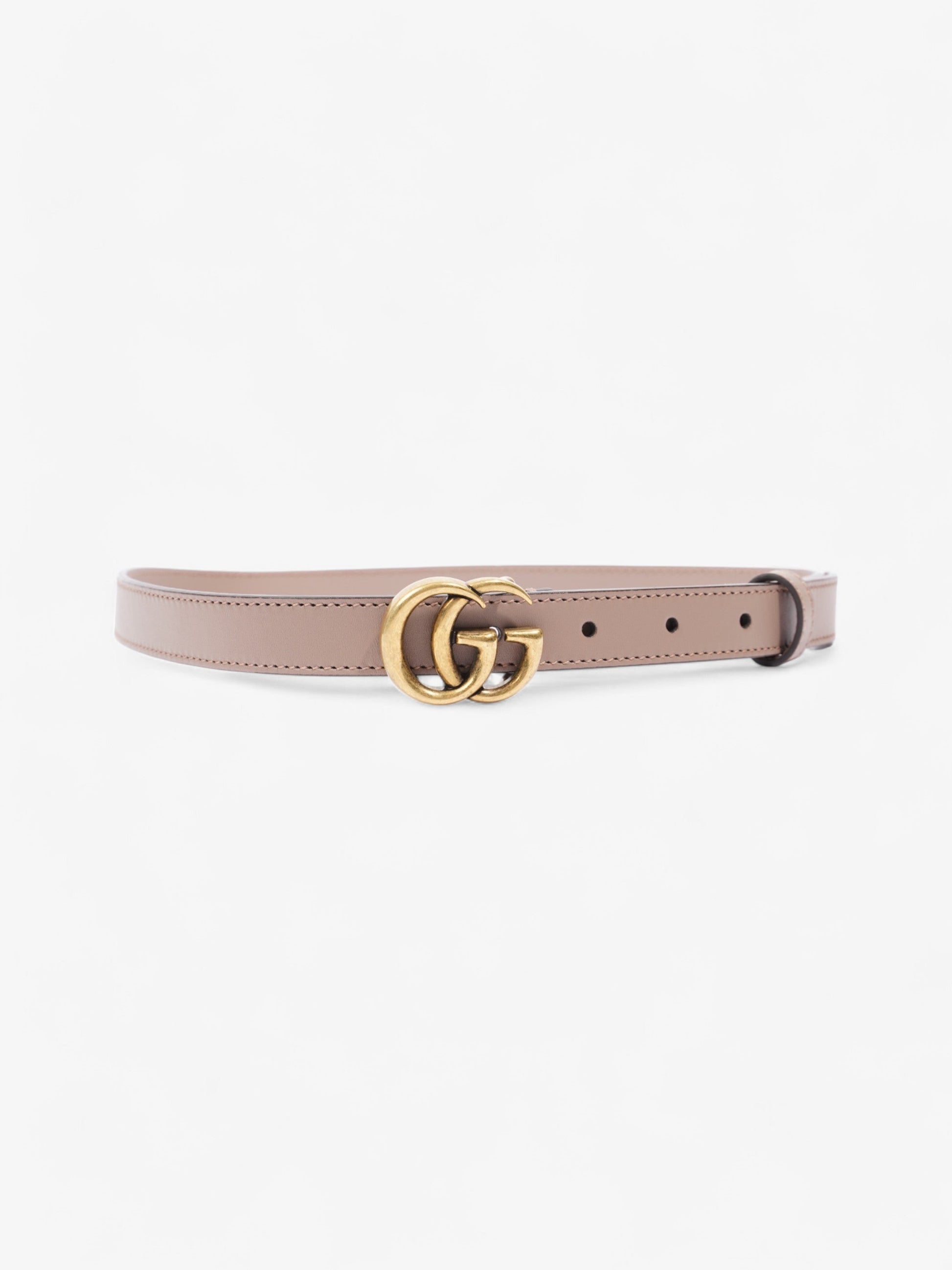Gucci Marmont Thin Belt Dusty Rose Handbag Leather Gold Accessory 70Cm 28