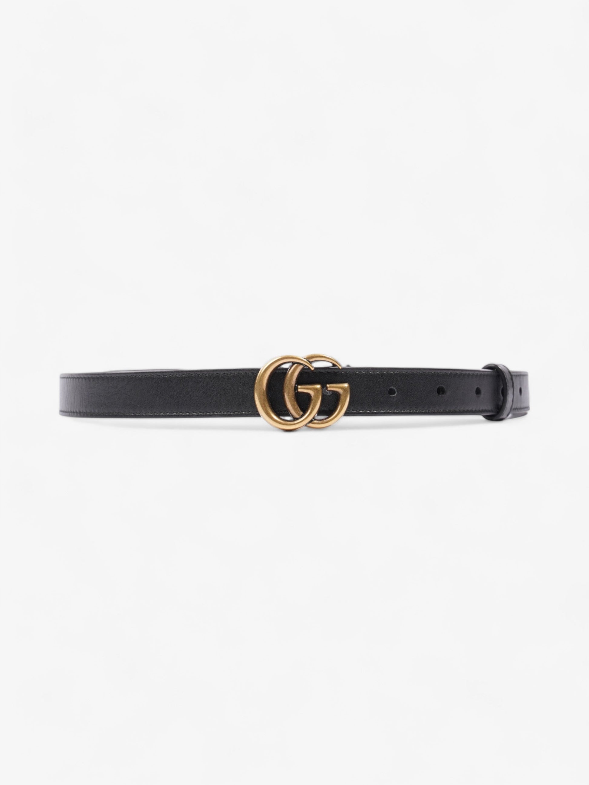 Gucci Marmont Thin Belt Handbag Leather Black Accessory 85Cm 35