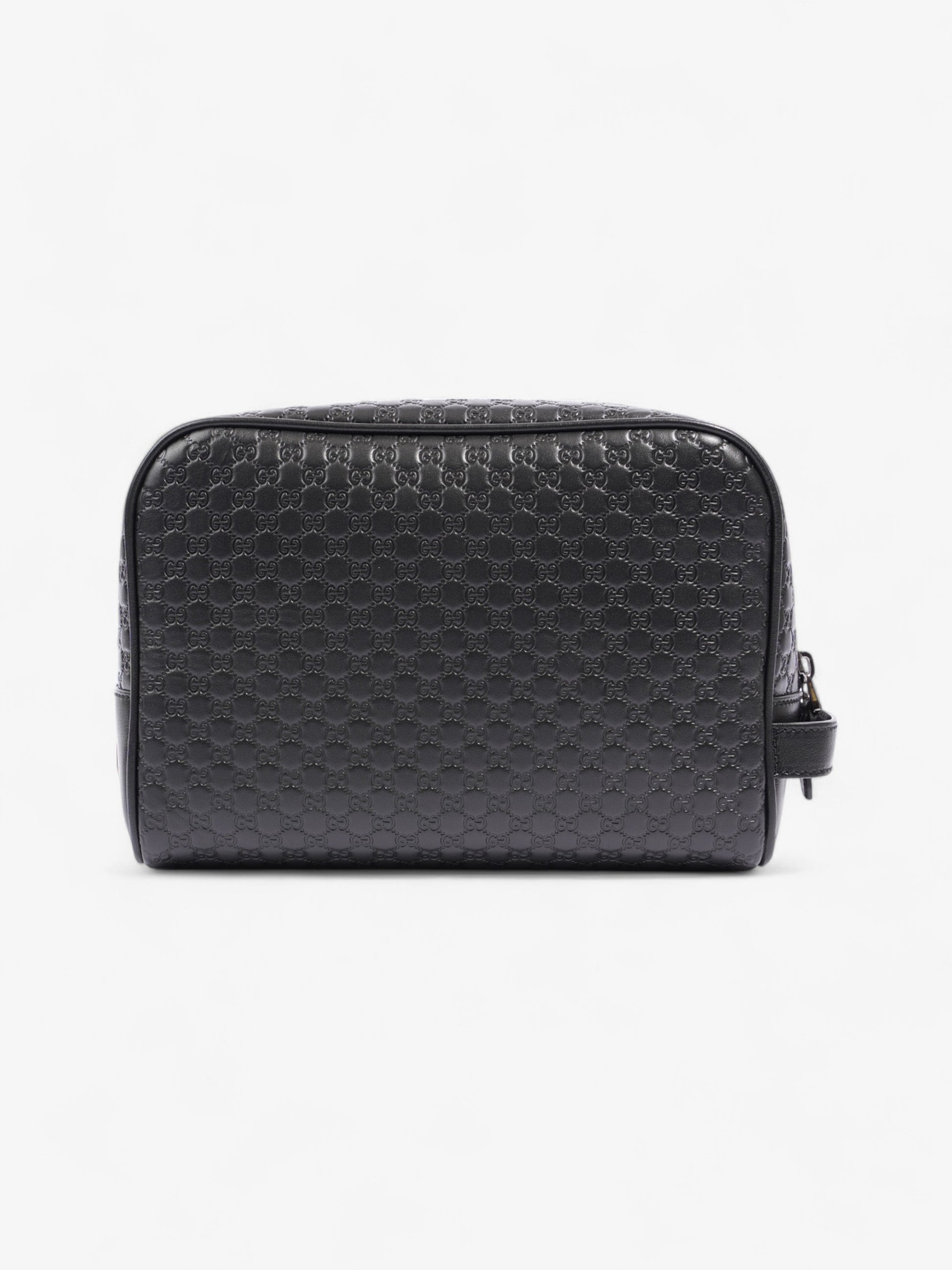 Gucci Wash Bag Supreme Leather Black Travel Bag