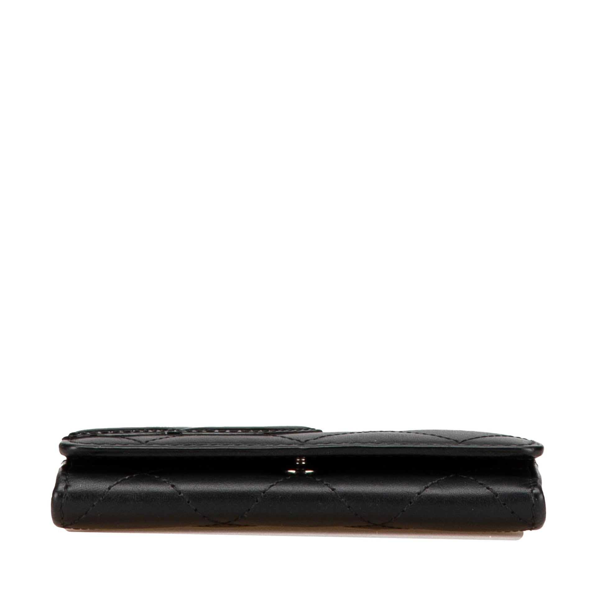 Black Chanel Lambskin Cambon Ligne Card Holder