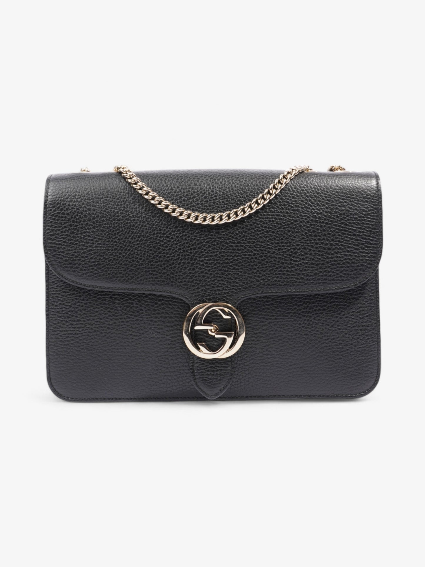 Gucci Interlocking Bag Leather Black Shoulder Bag