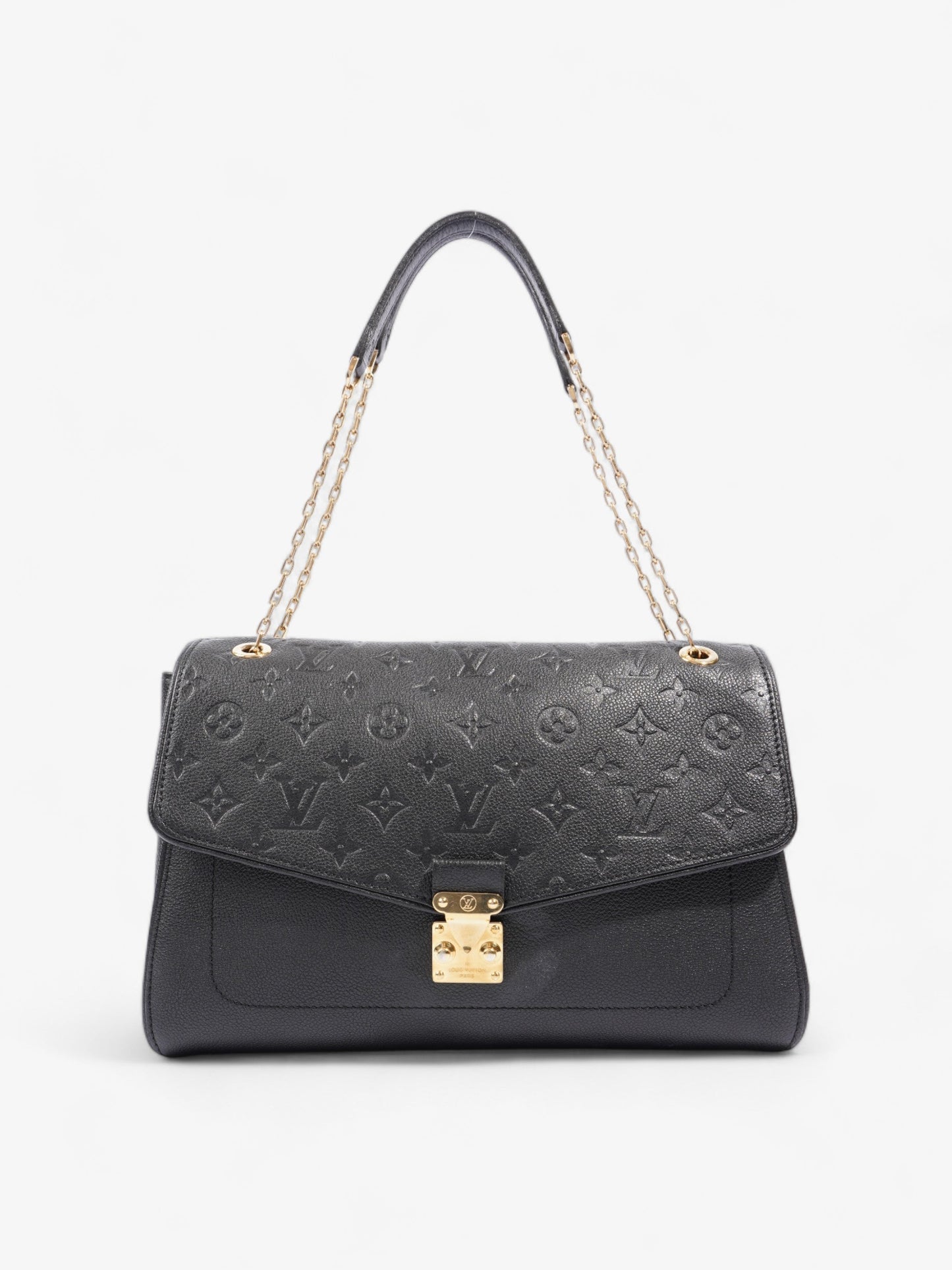 Louis Vuitton St Germain Black MM Leather Empreinte Handbag