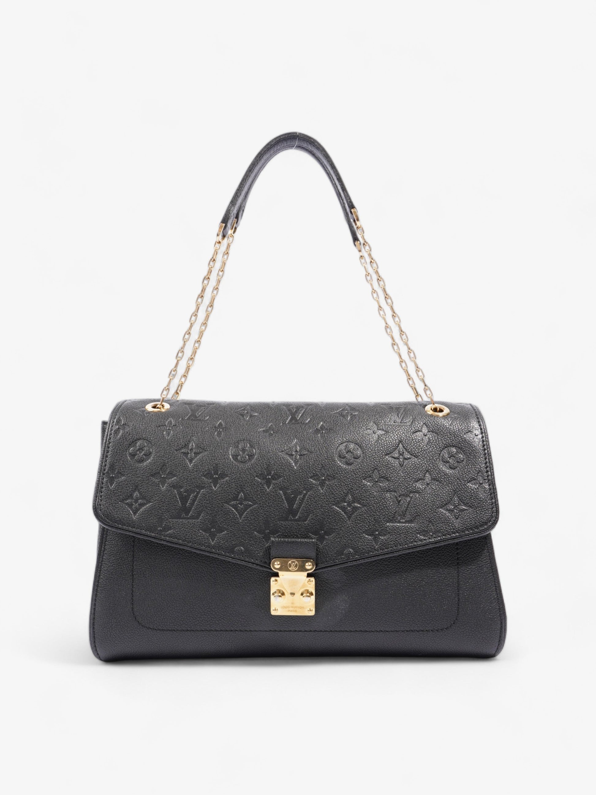 Louis Vuitton St Germain Black MM Leather Empreinte Handbag