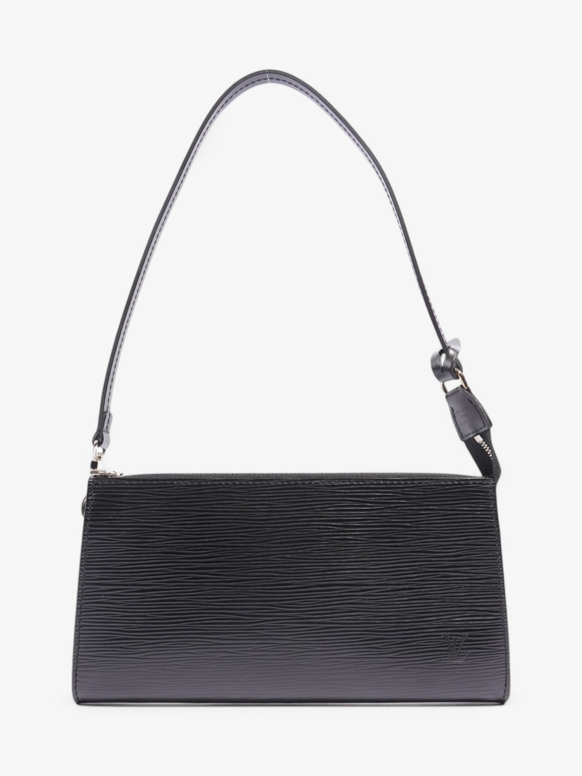 Louis Vuitton Pochette Accessoires Epi Leather Black Clutch Bag Leather 4