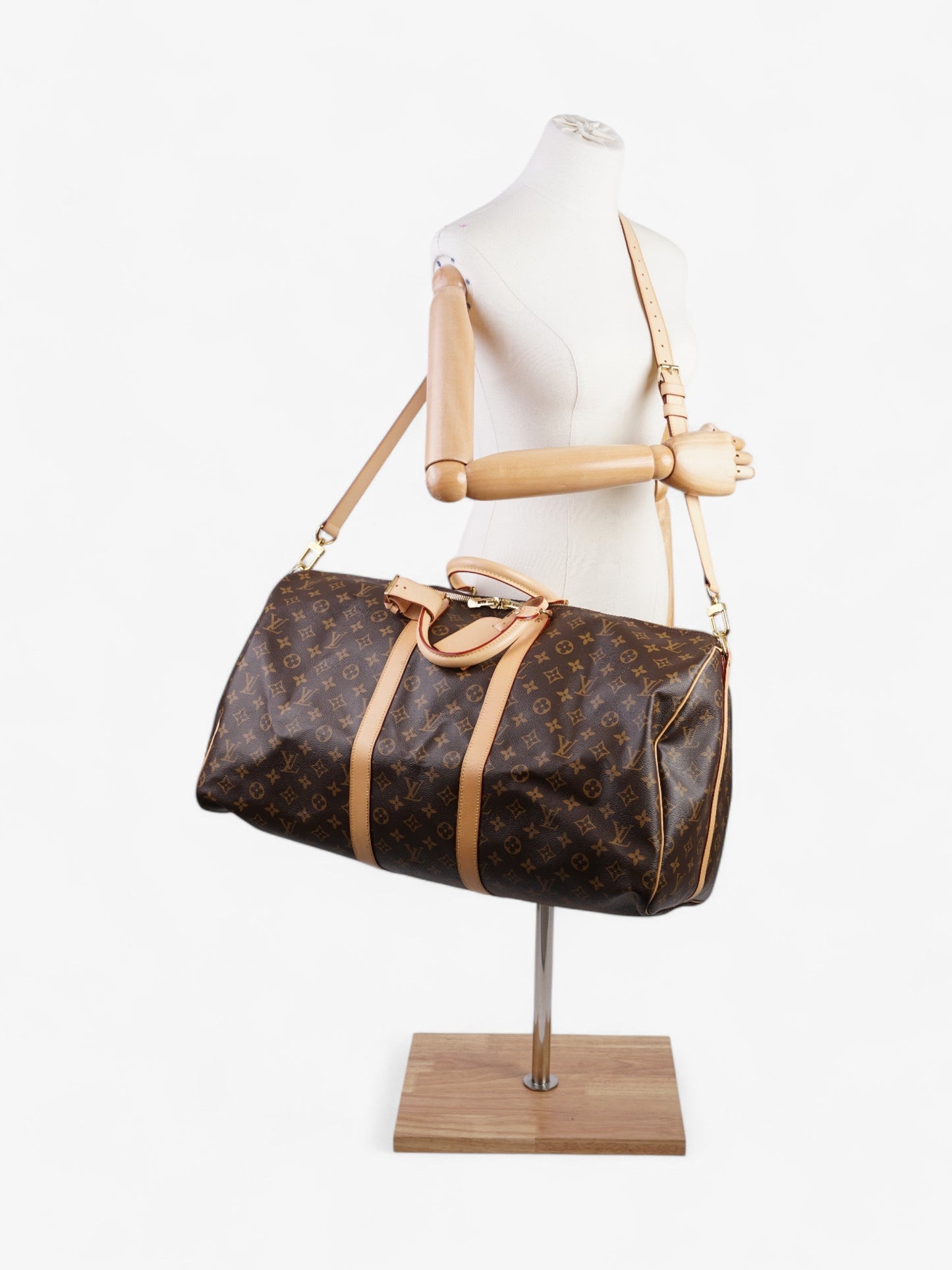 Louis Vuitton Keepall Bandouliere Coated 55 Monogram Canvas Coated Canvas Apparel