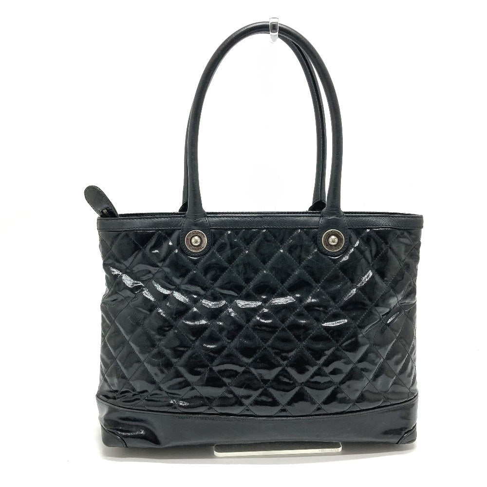 Chanel Semi- CC COCO Mark charm Matrasse Black Leather Key Chain