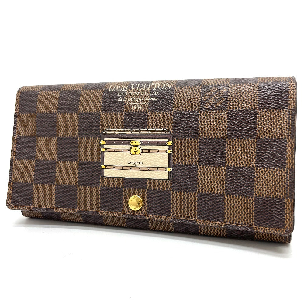 Louis Vuitton Long Purse N63179 Damier Canvas Brown Wallet Case