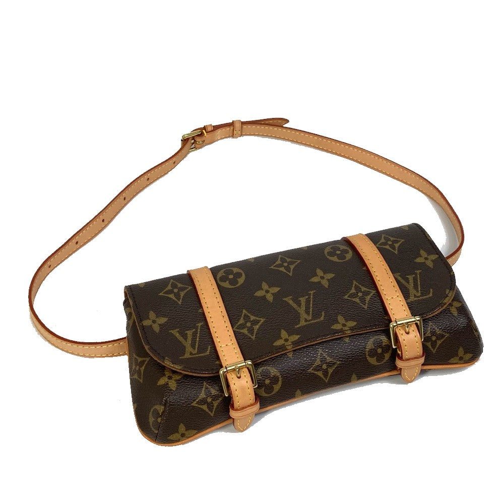 Louis Vuitton Waist M51159 Pochette Marrell Monogram Canvas Brown Clutch Bag