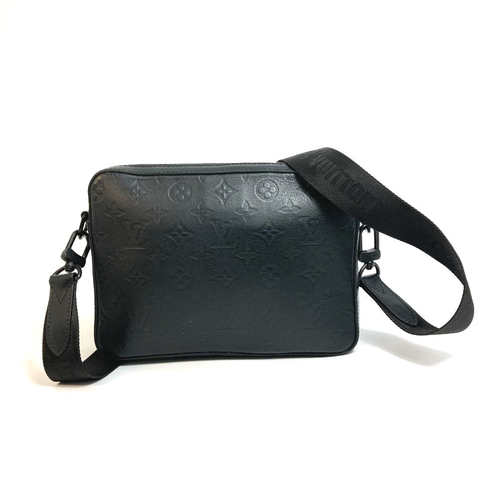 Louis Vuitton Sling M69827 shadow Duo Monogram Leather Black Crossbody Bag