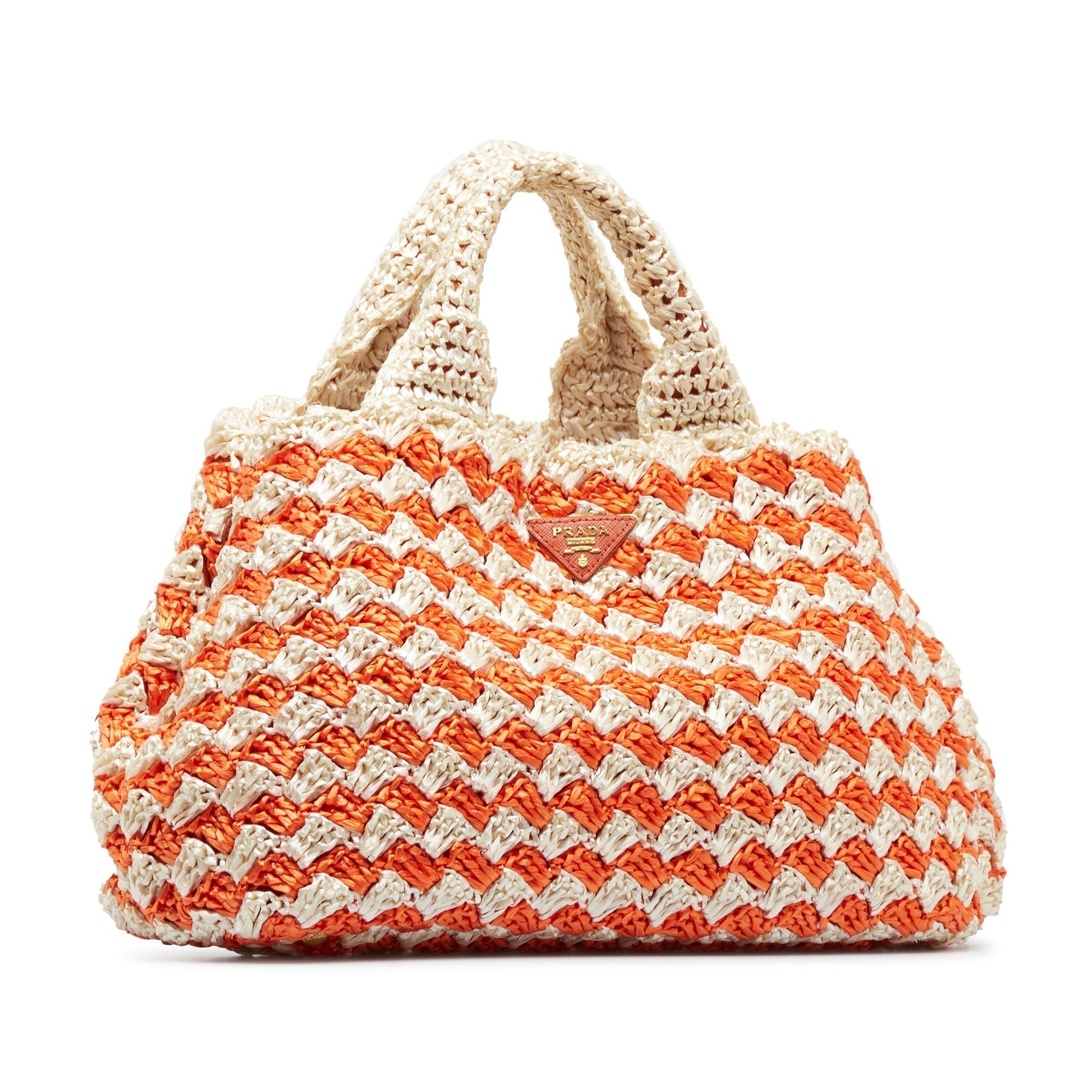 Prada Tote Bag Raffia Multicolor