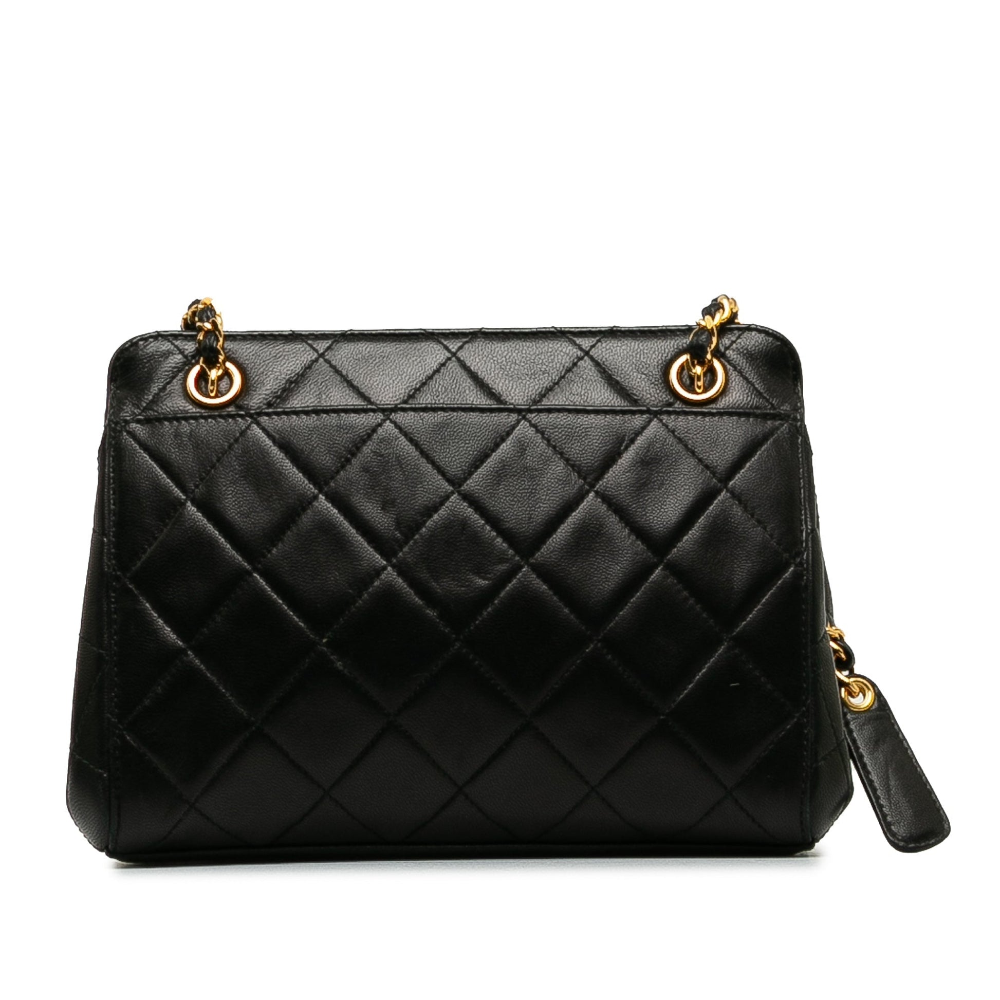 CHANEL Quilted CC Lambskin Shoulder Bag