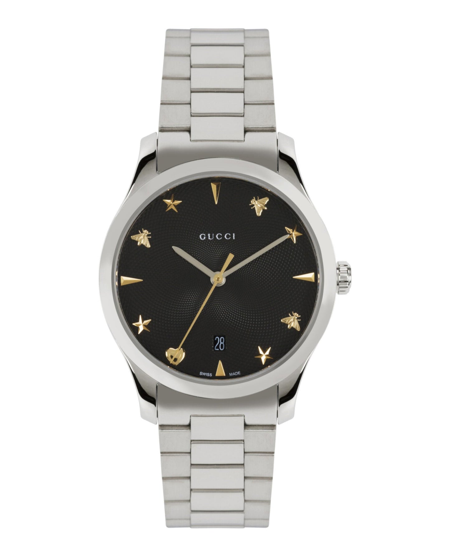 Gucci Mens Stainless Steel 38mm Bracelet Fashion Watch