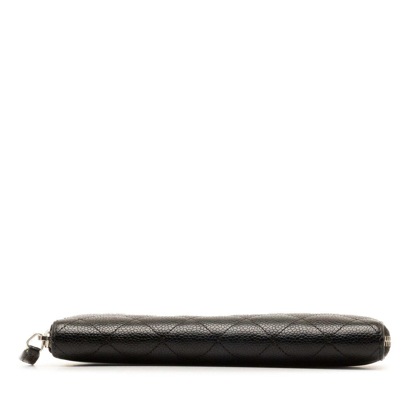 CHANEL CC Caviar Zip Around Wallet Long Wallets