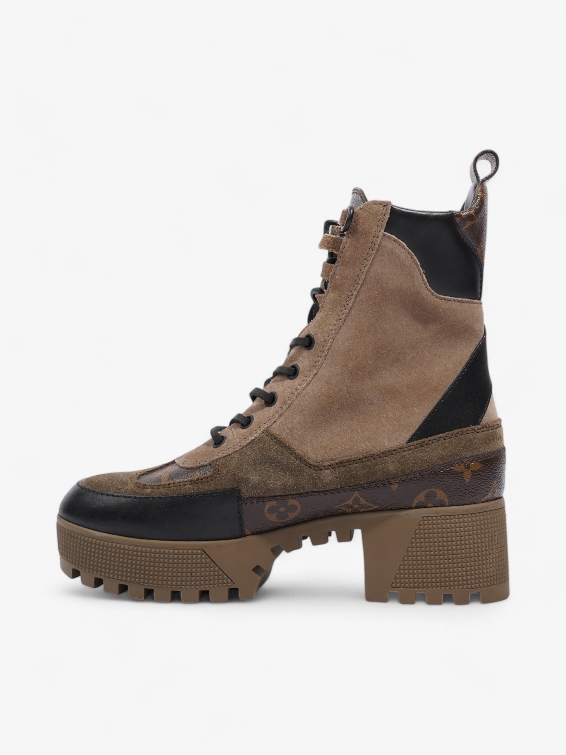 Louis Vuitton Laureate Desert Boot EU 38 Monogram Suede Beige Shoes
