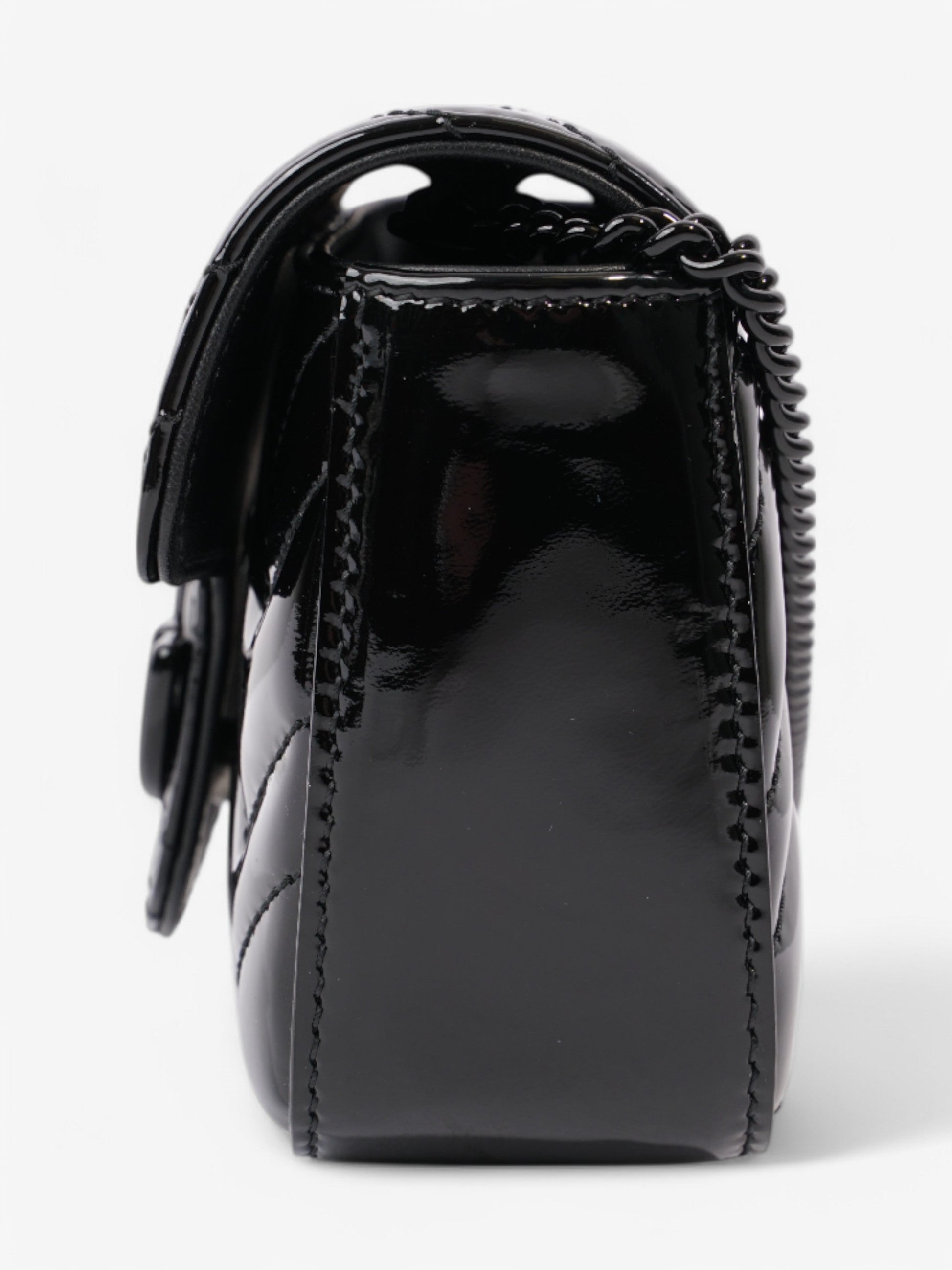 Gucci Marmont Patent Super Crossbody Bag Leather Black Mini 2