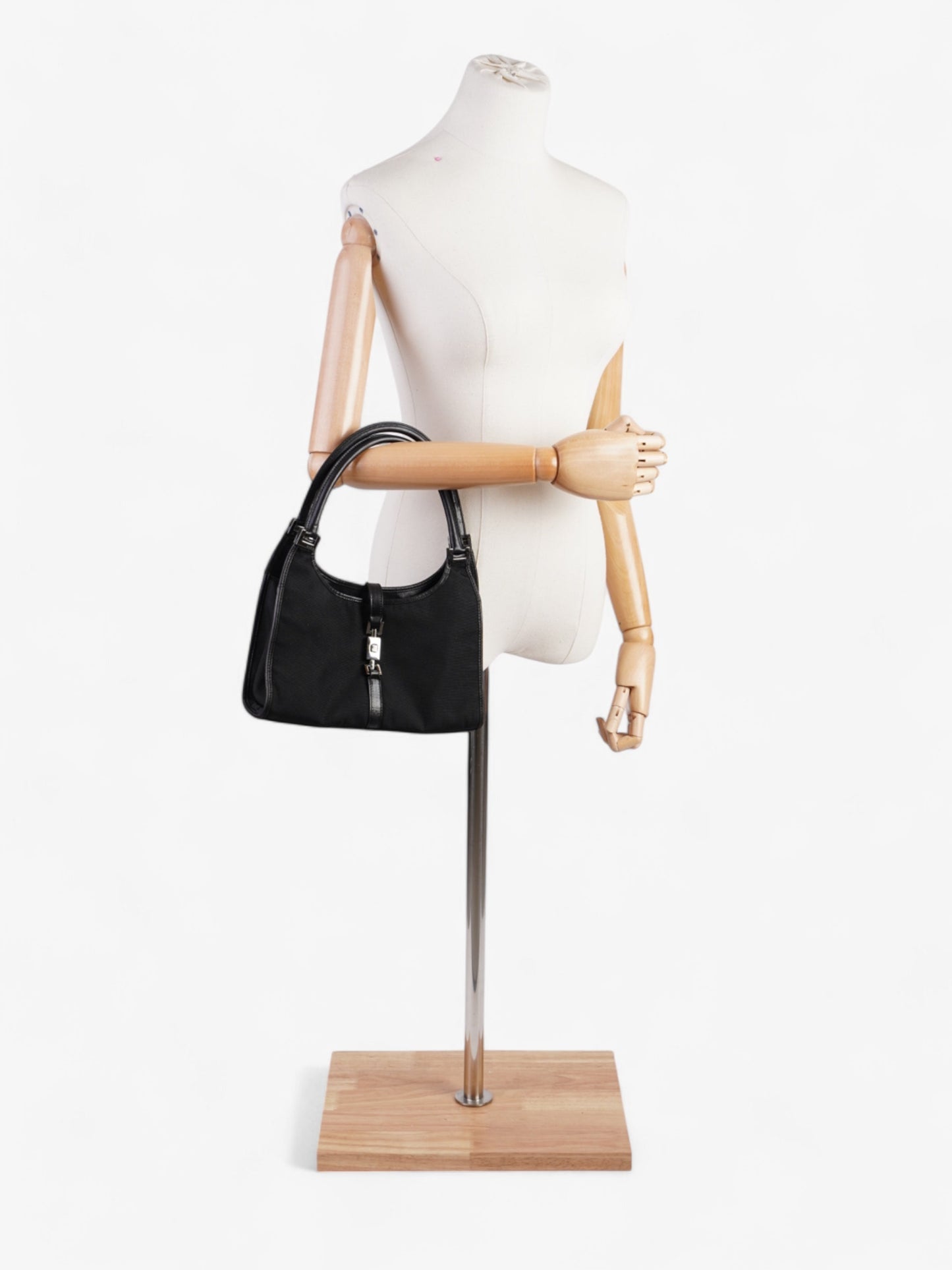 Gucci Jackie Shoulder Bag Canvas Black Canvas 2